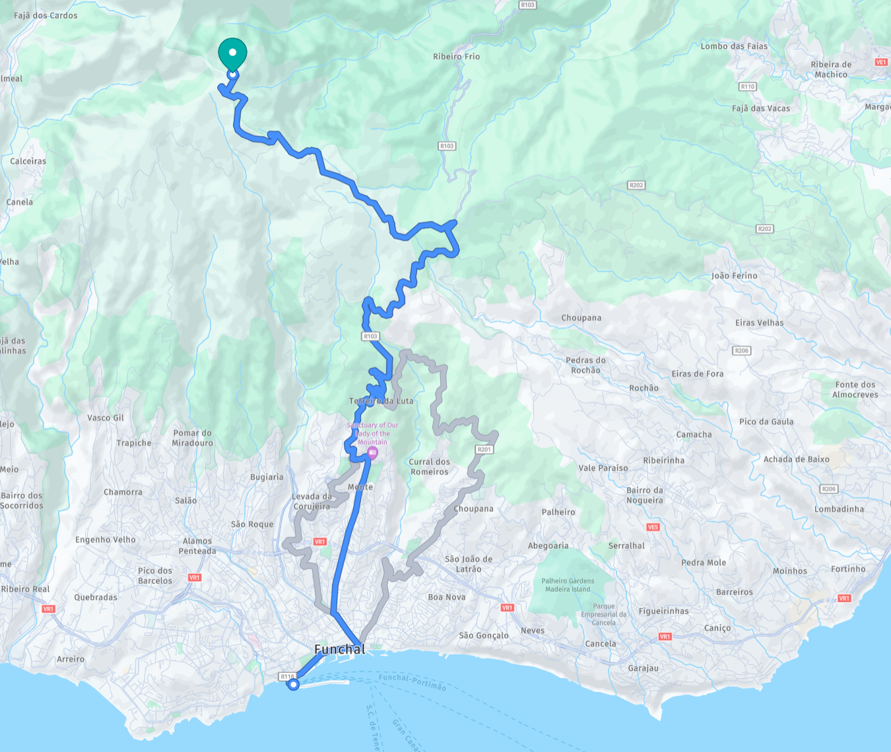 map for Pico do Arieiro