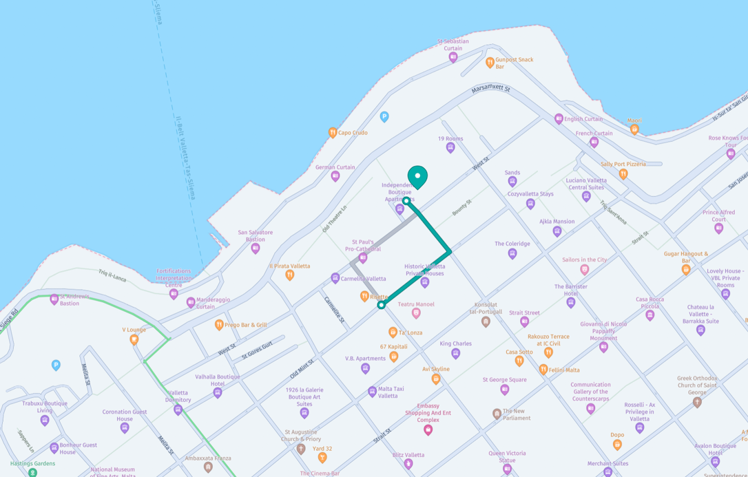map for St. Paul's Cathedral