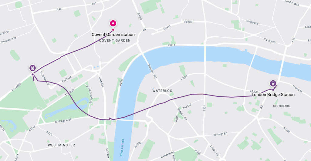 Underground from London Bridge