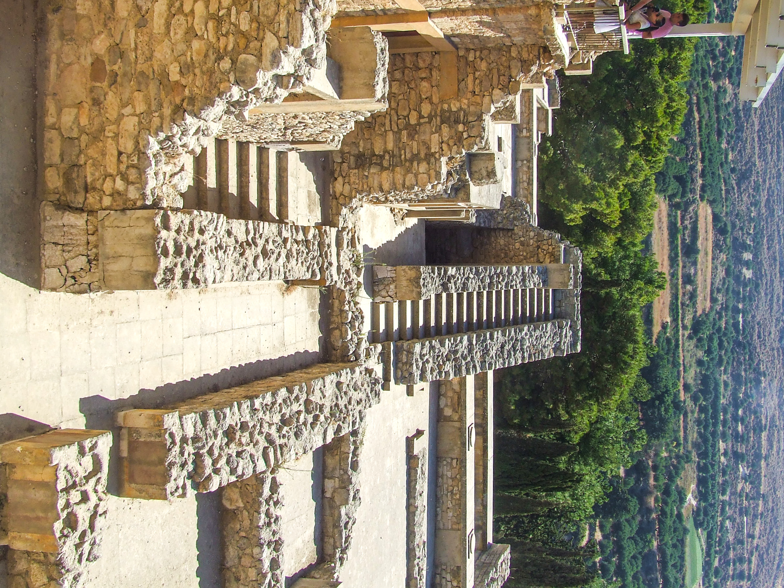 walking around and observing the ruins