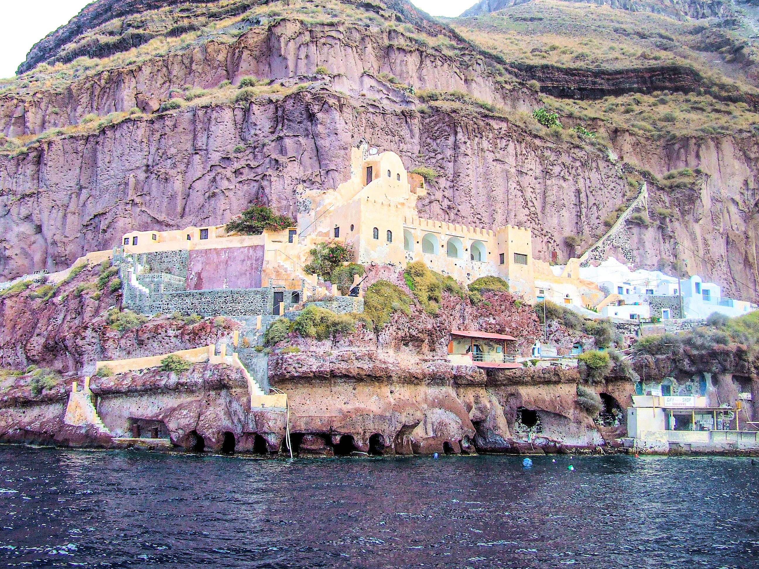View of the Sea cliffs at Santorini