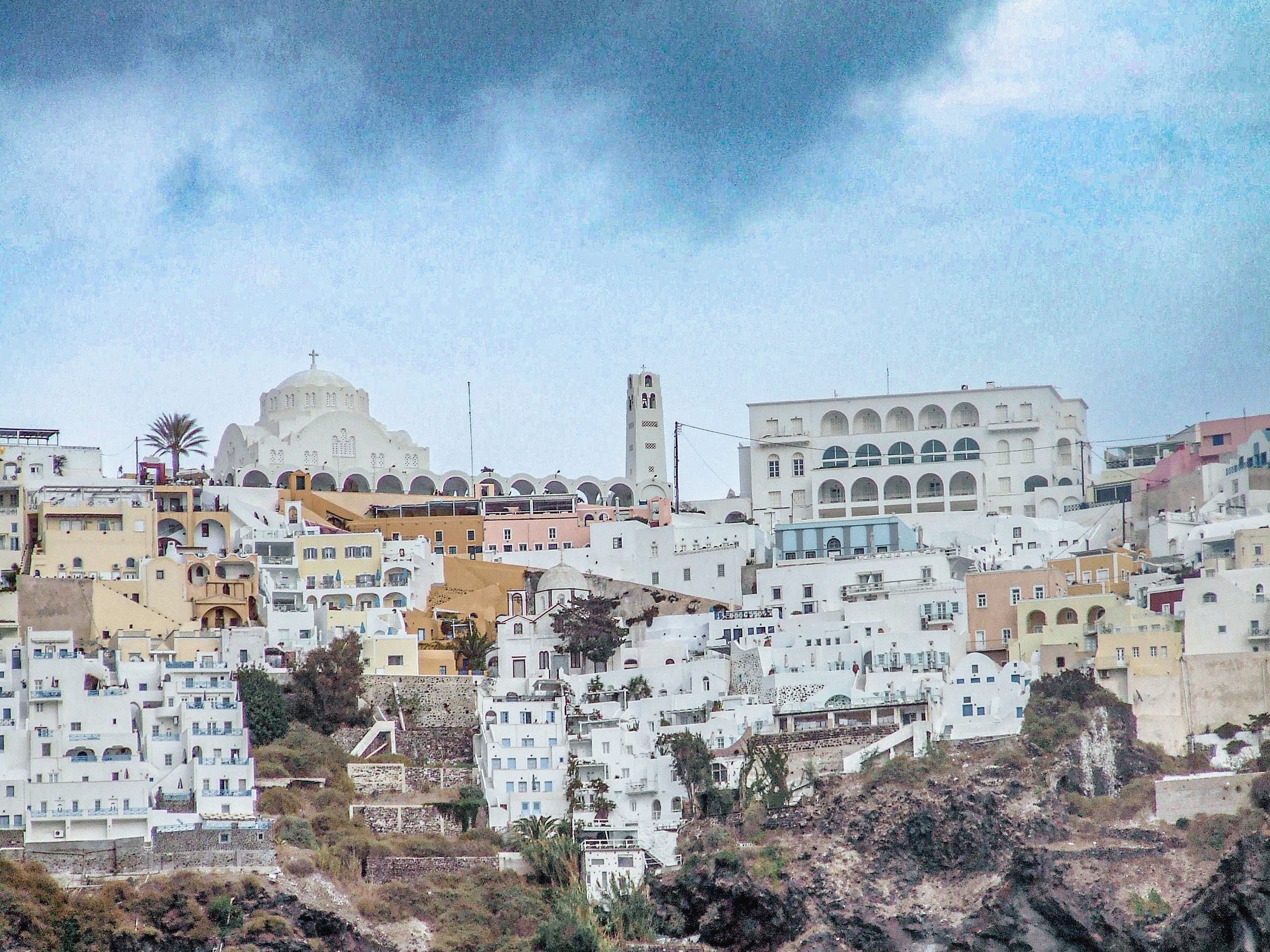 picturesque hillside town