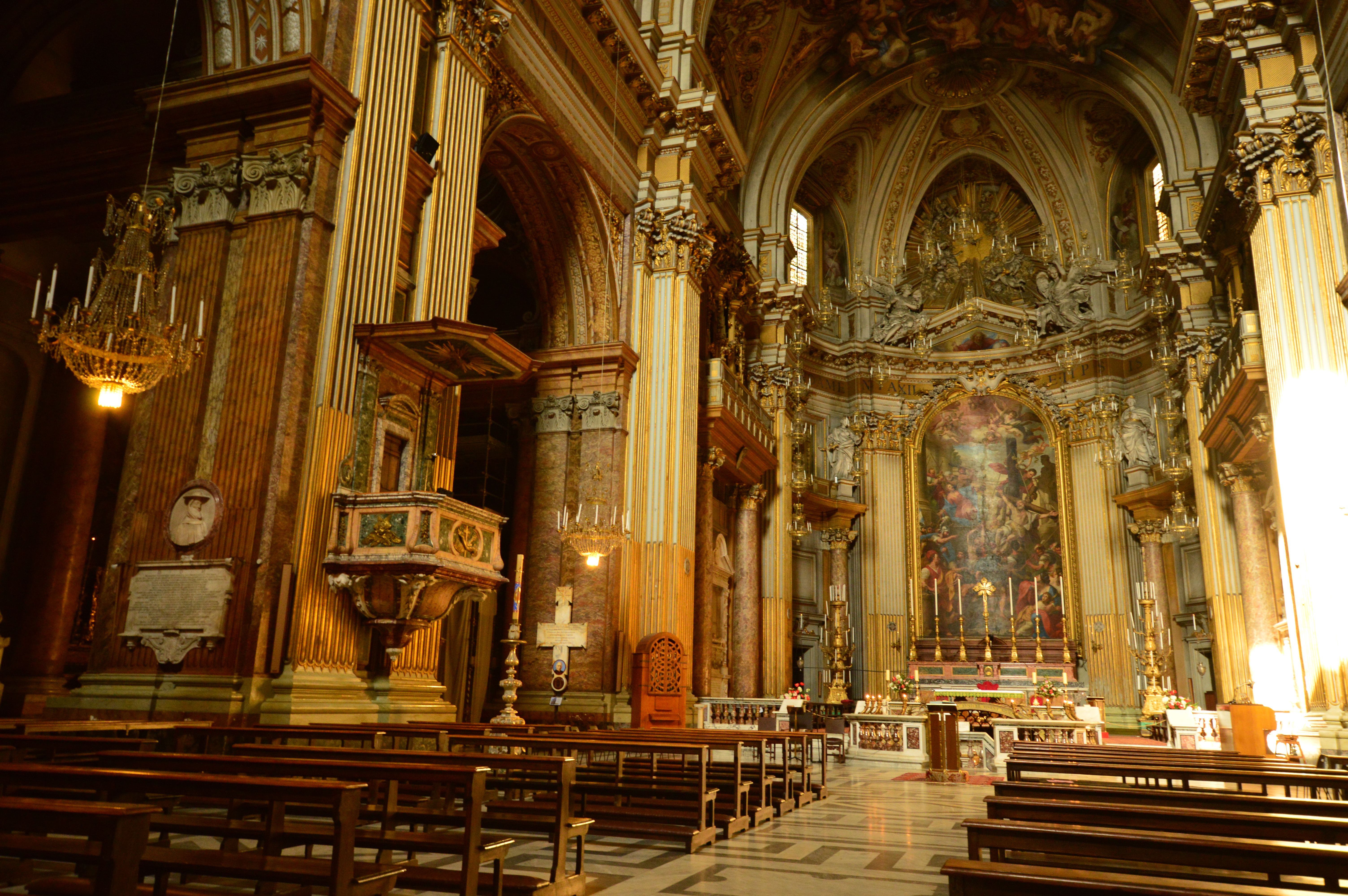 The overall atmosphere is one of reverence and grandeur