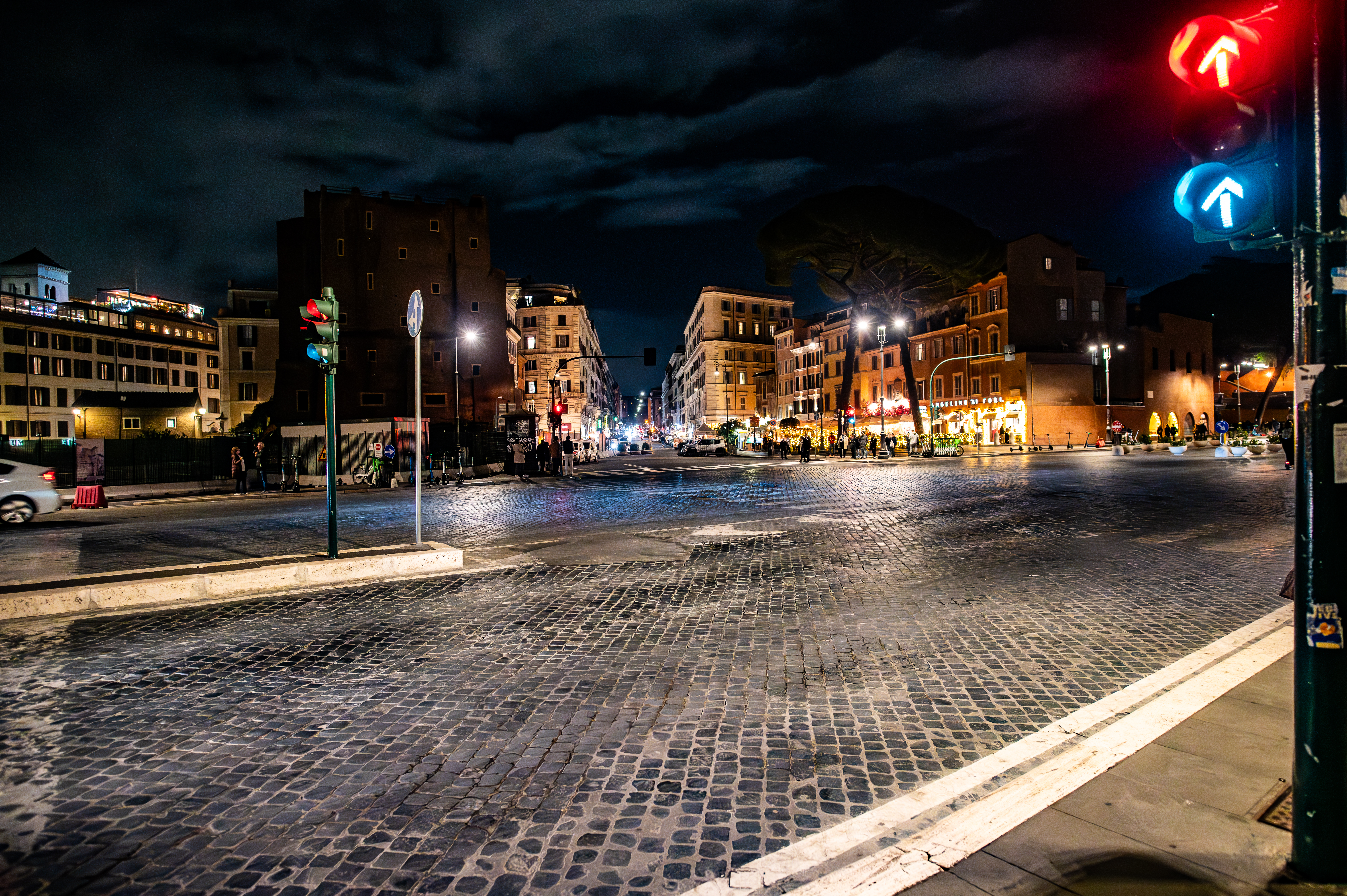by the forum at night