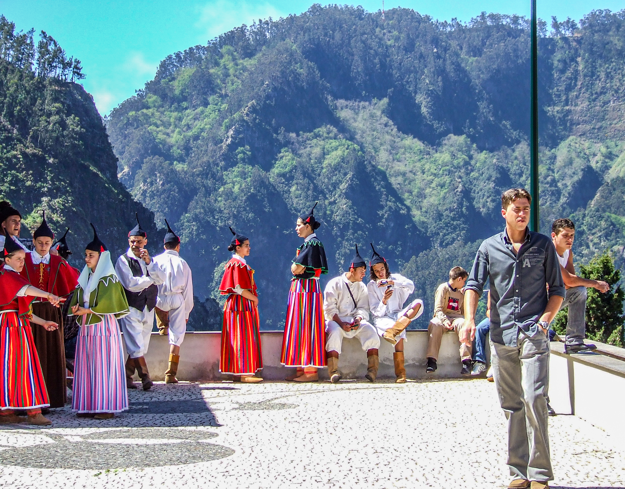 a mountainous backdrop