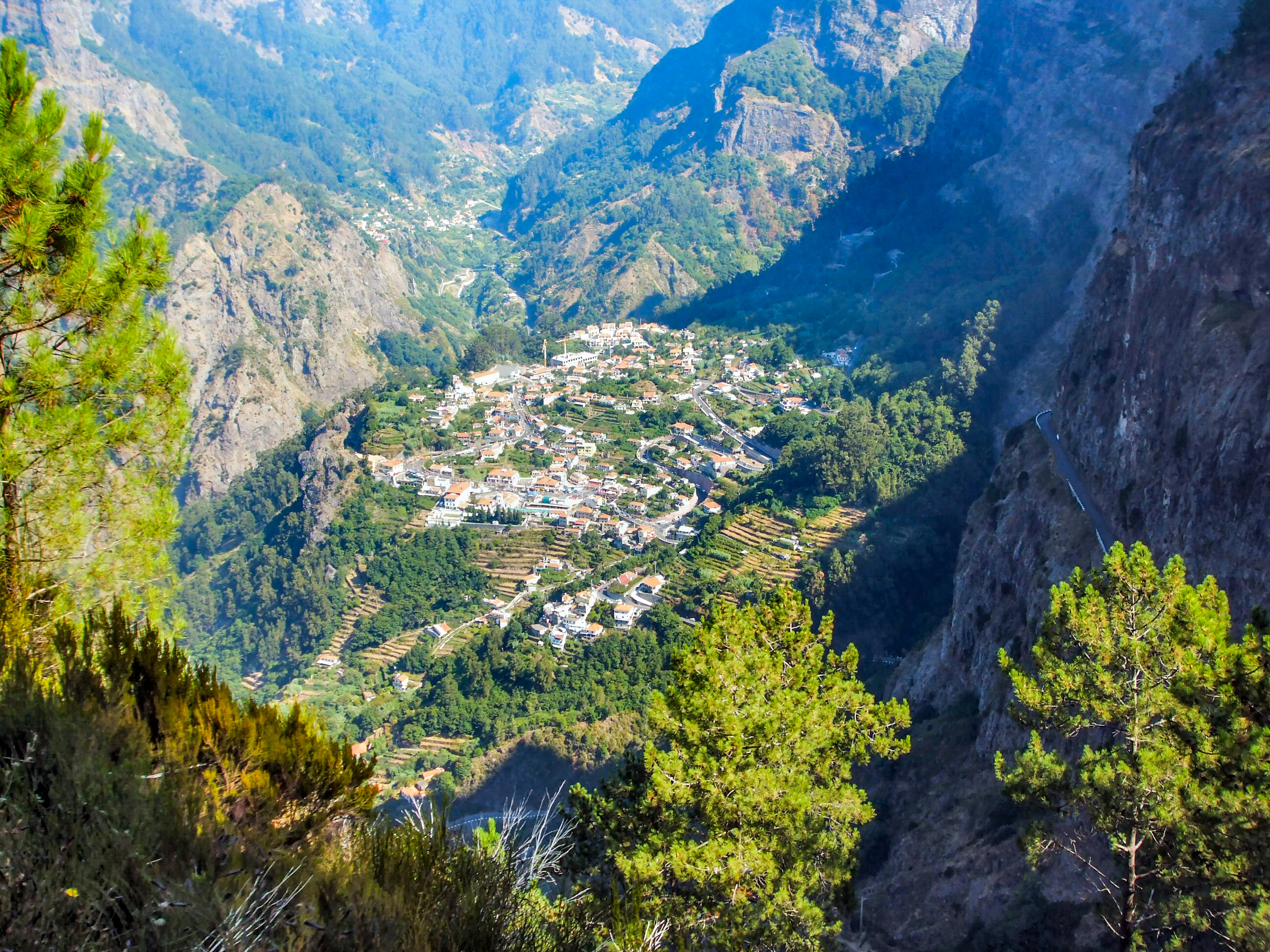picturesque village nestled in a mountainous region