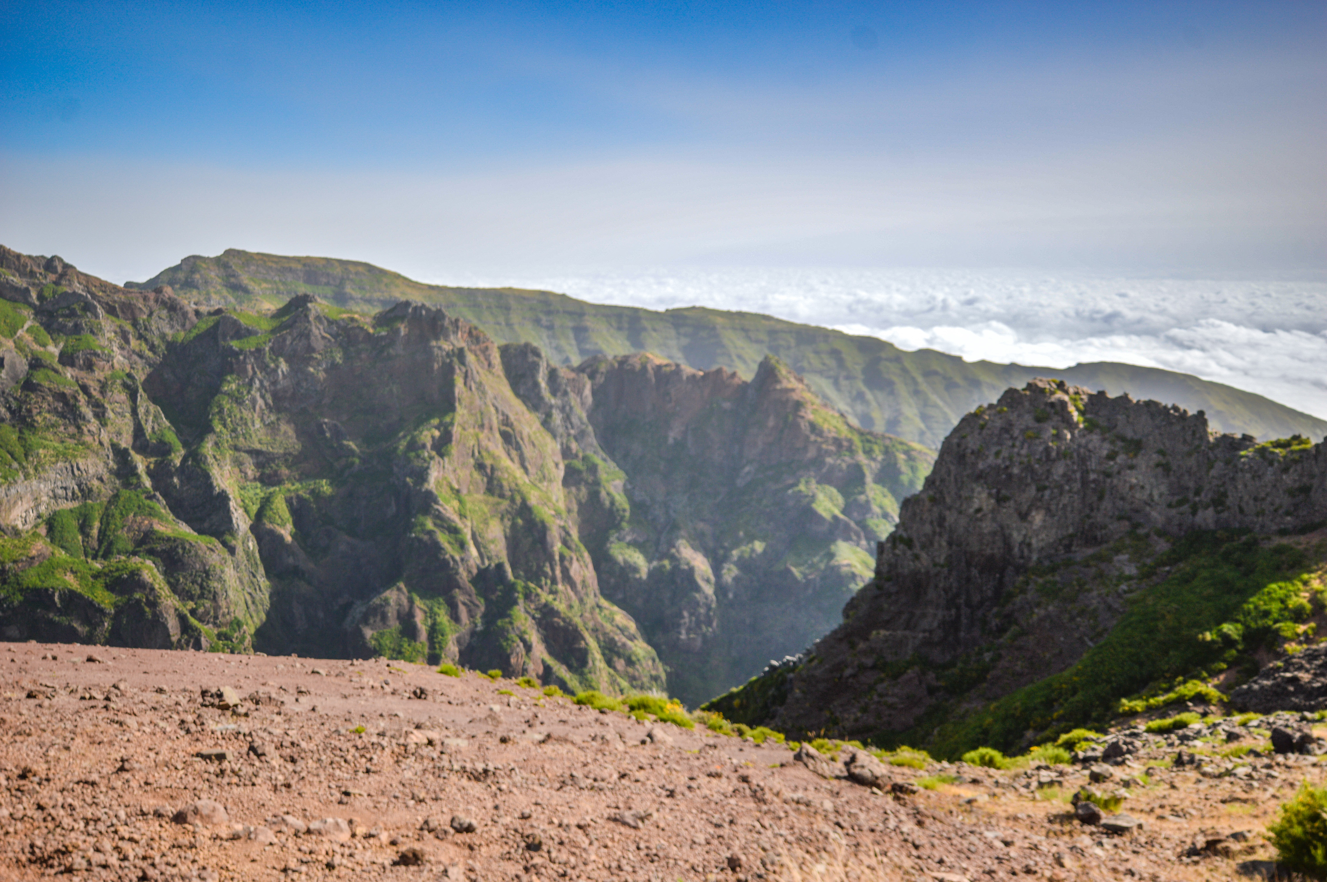 a dramatic and scenic view of the natural terrain