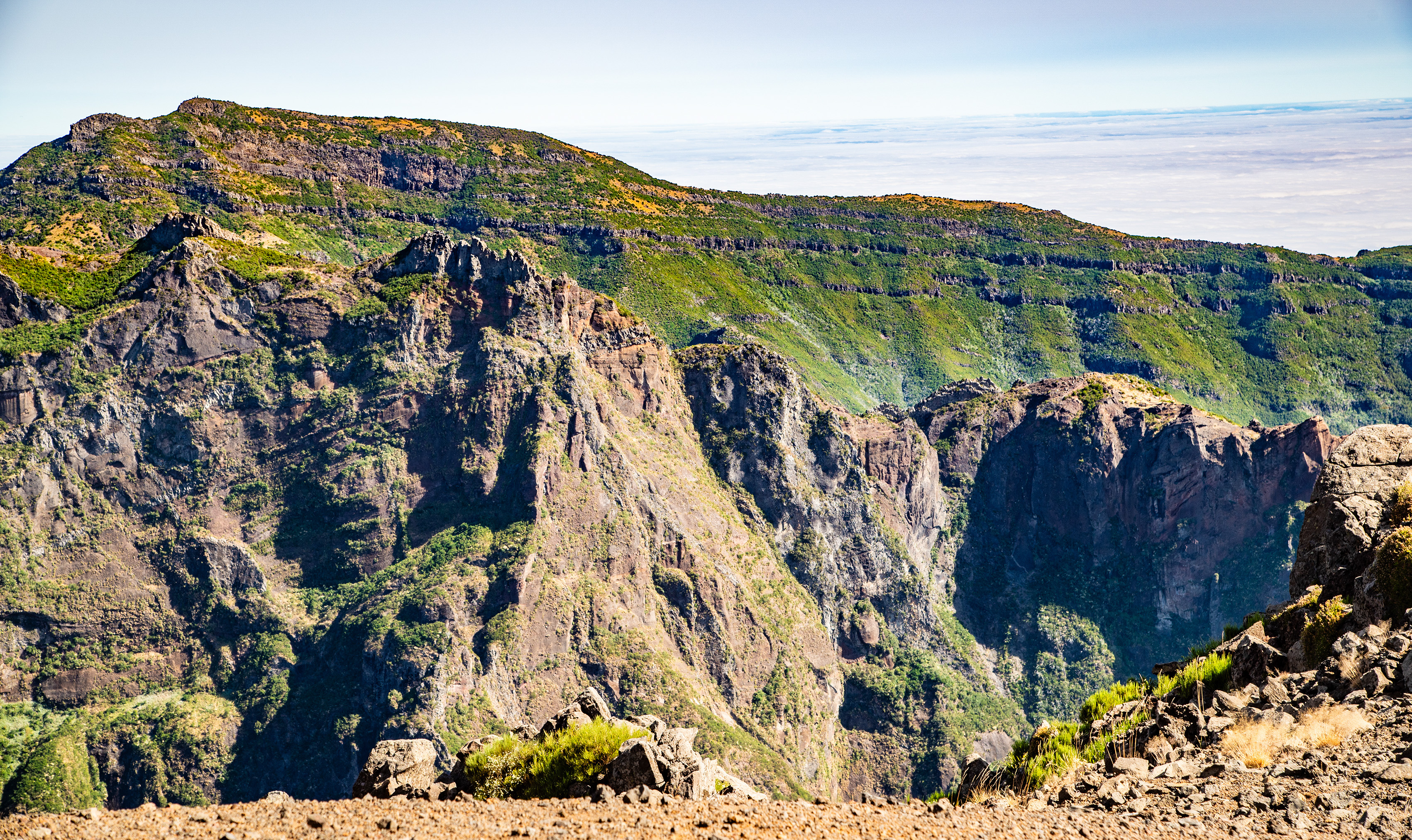 steep cliffs and rocky terrain