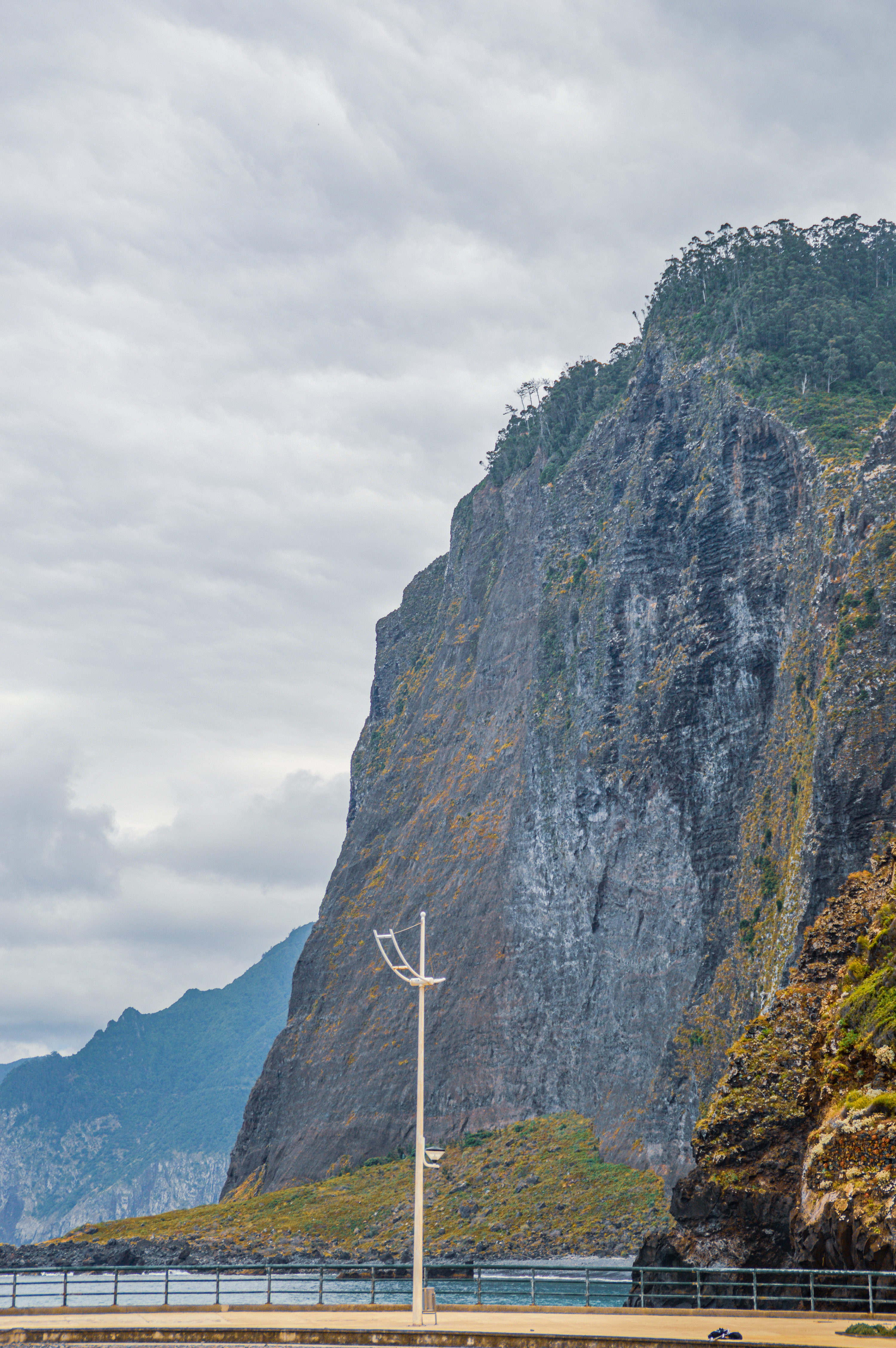 a tall, rugged cliff