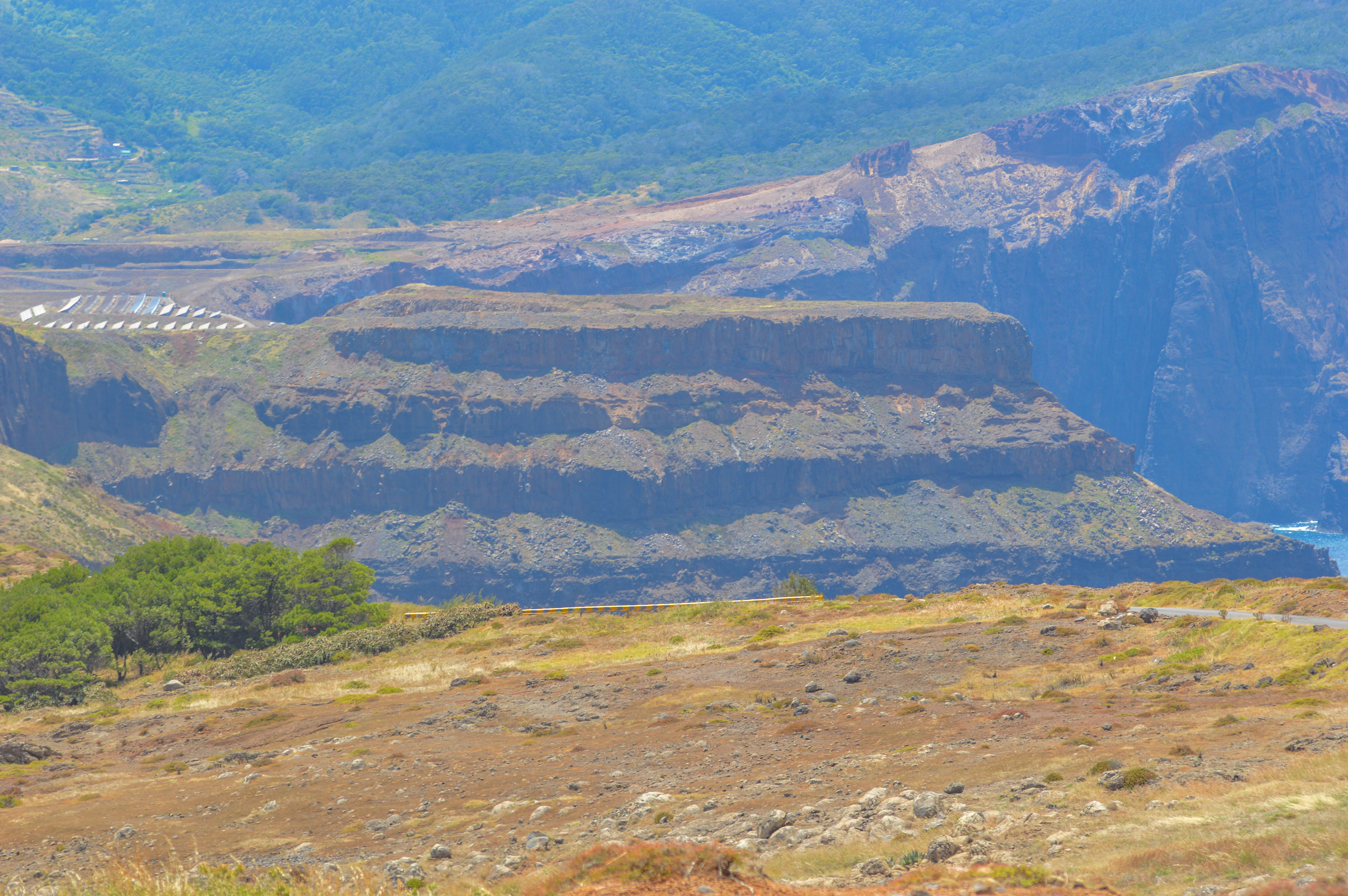 landscape with steep cliffs