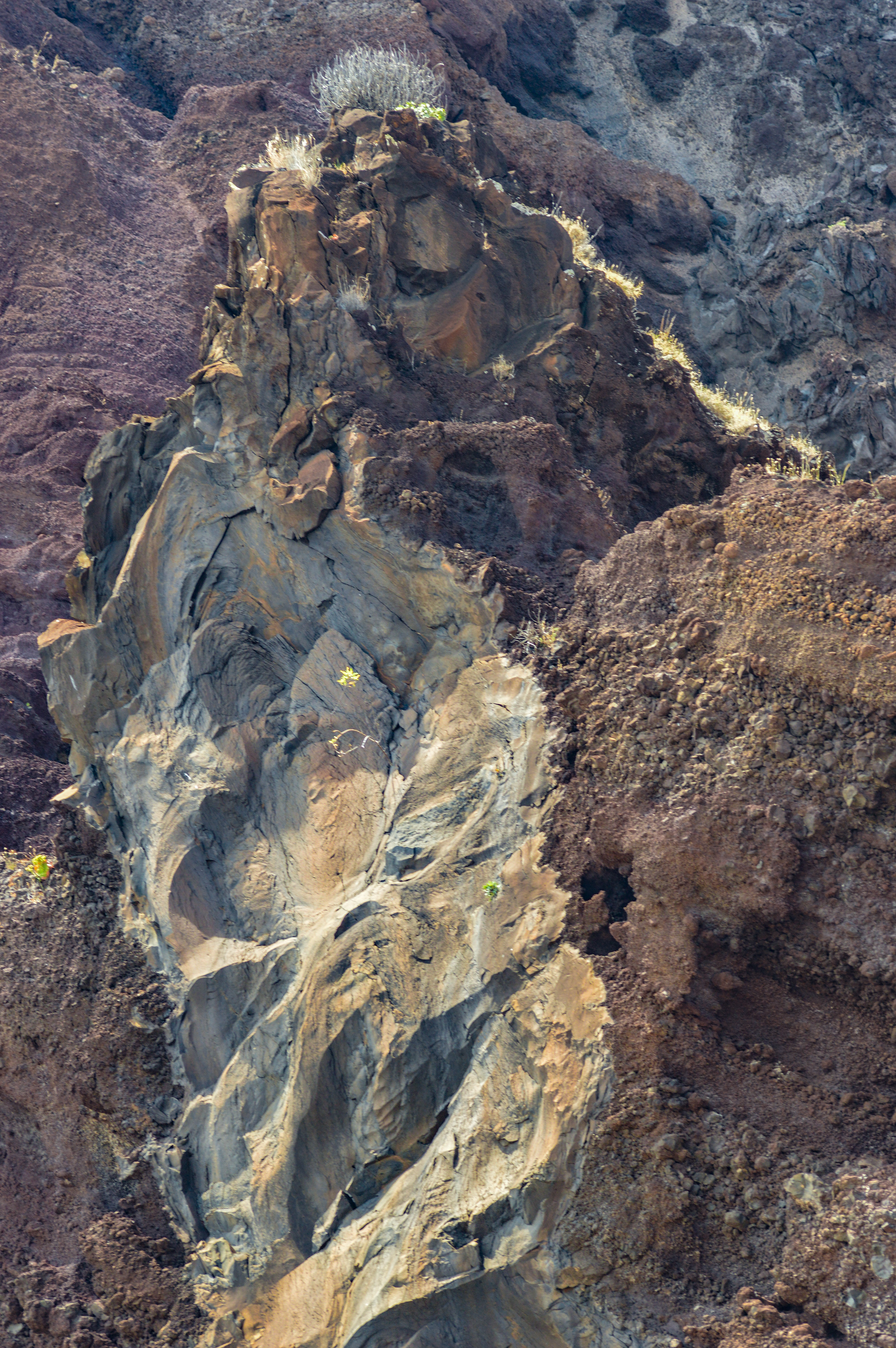 rock formations exhibit a mix of colors