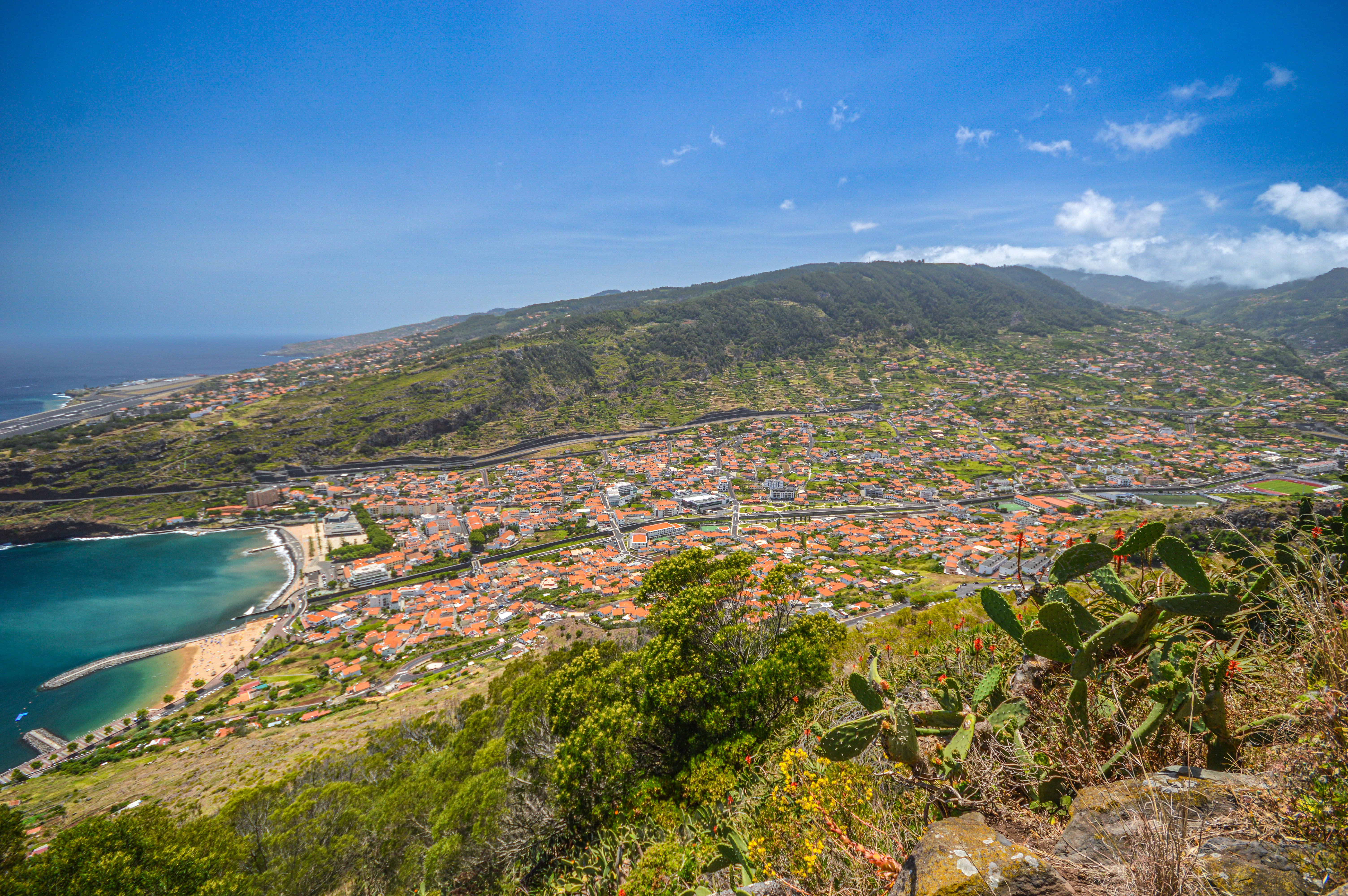 runway extending into the sea