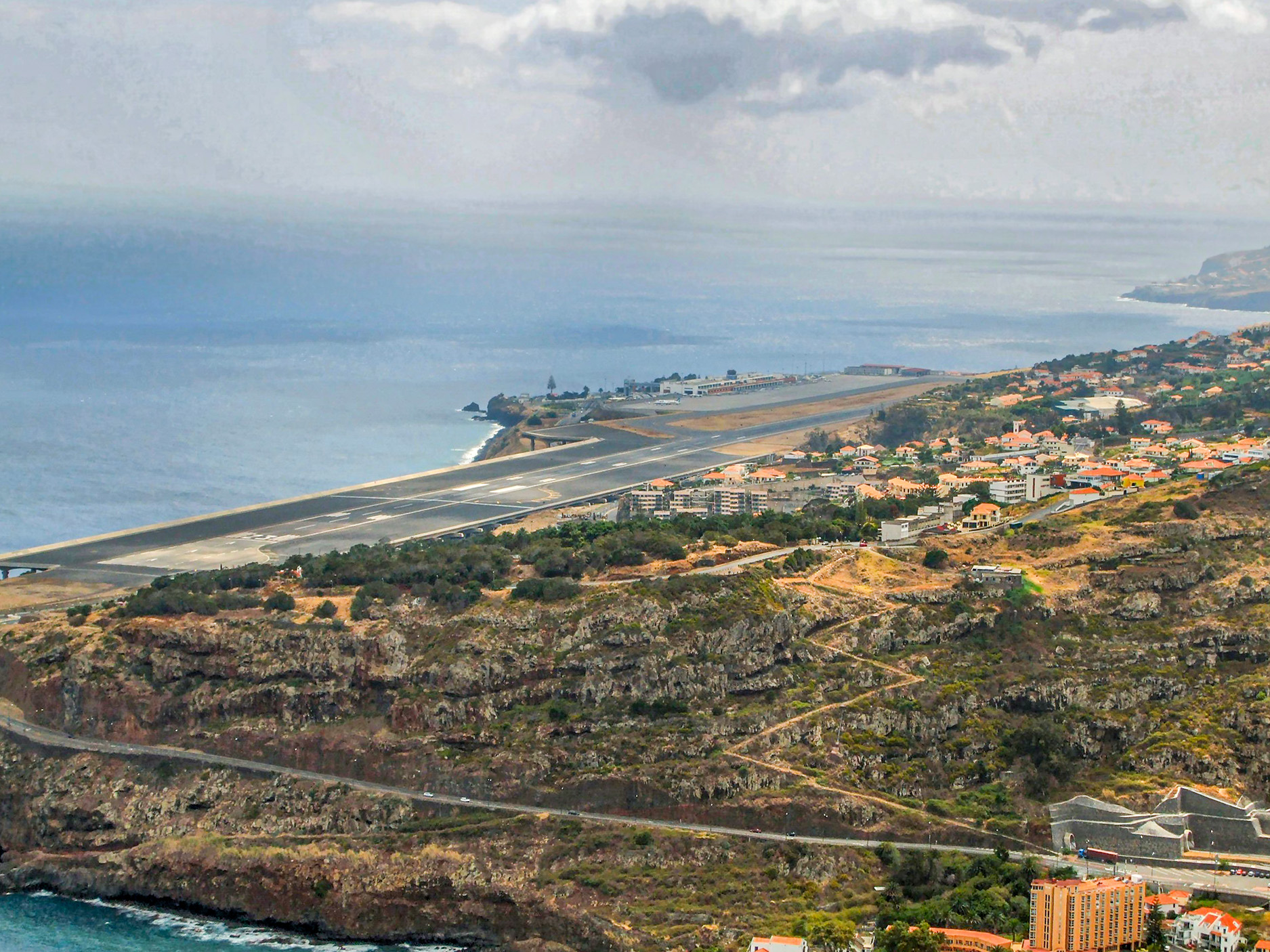aerial view of an airport
