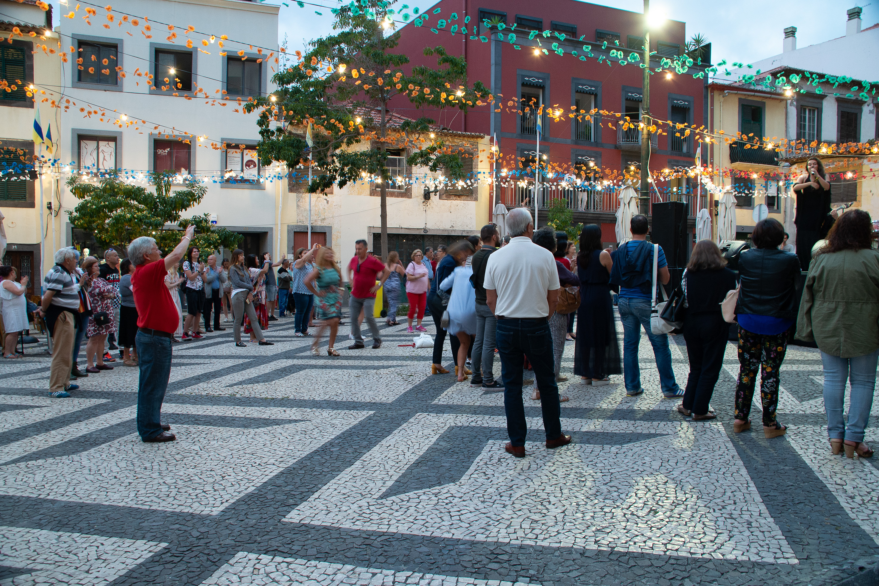 lively outdoor gathering