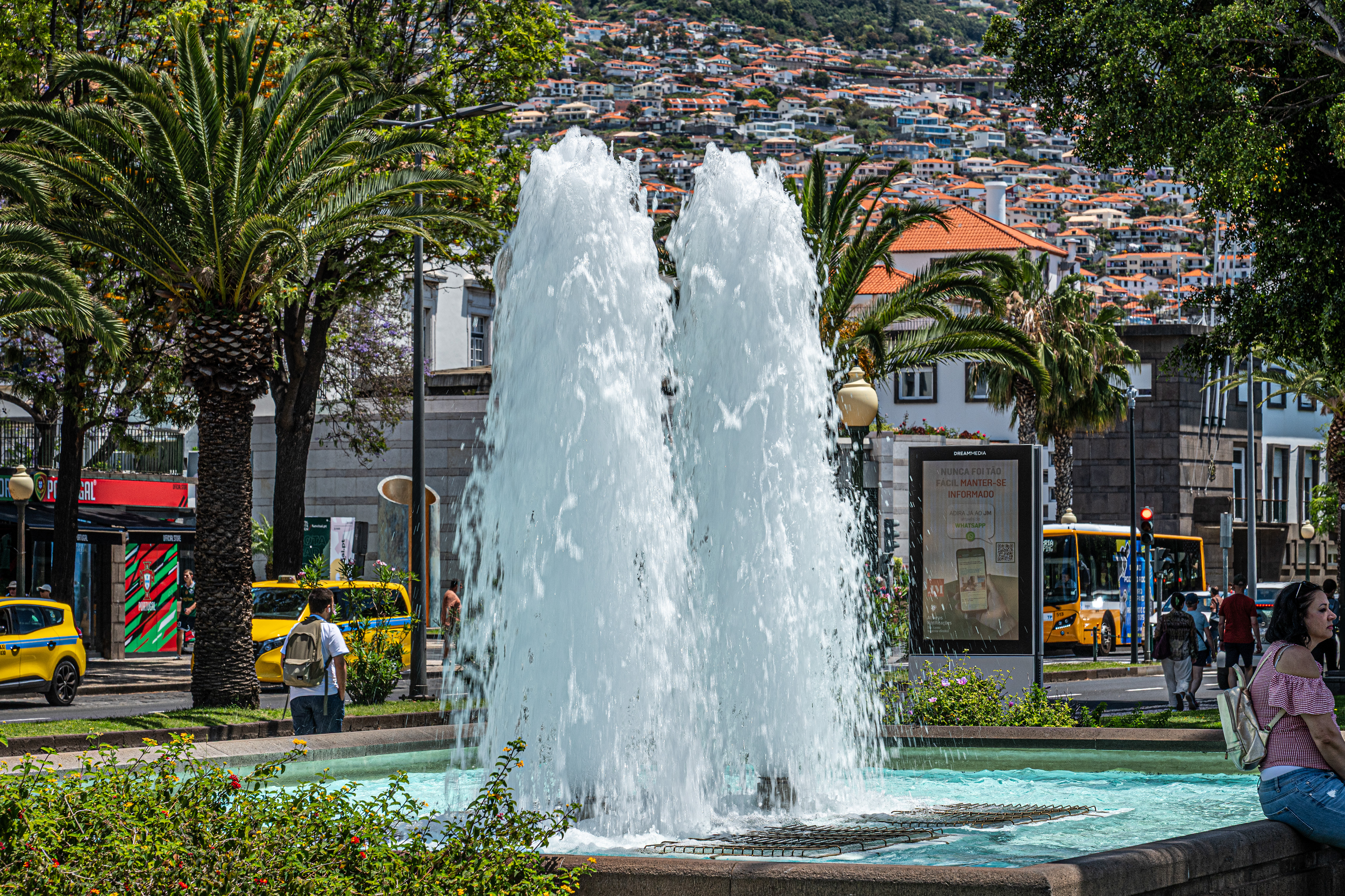 fountain with multiple jets of water