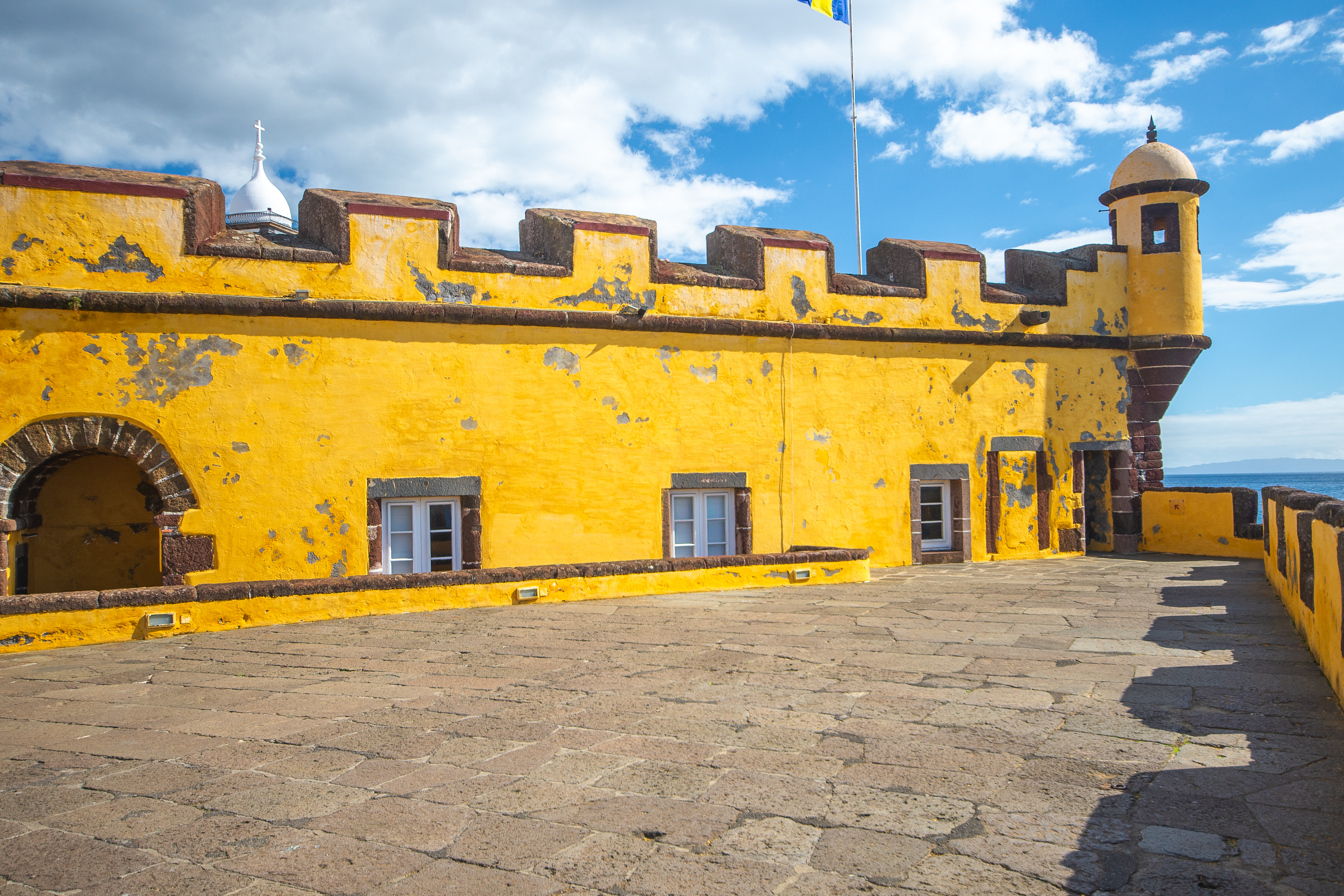 historic fort with yellow walls
