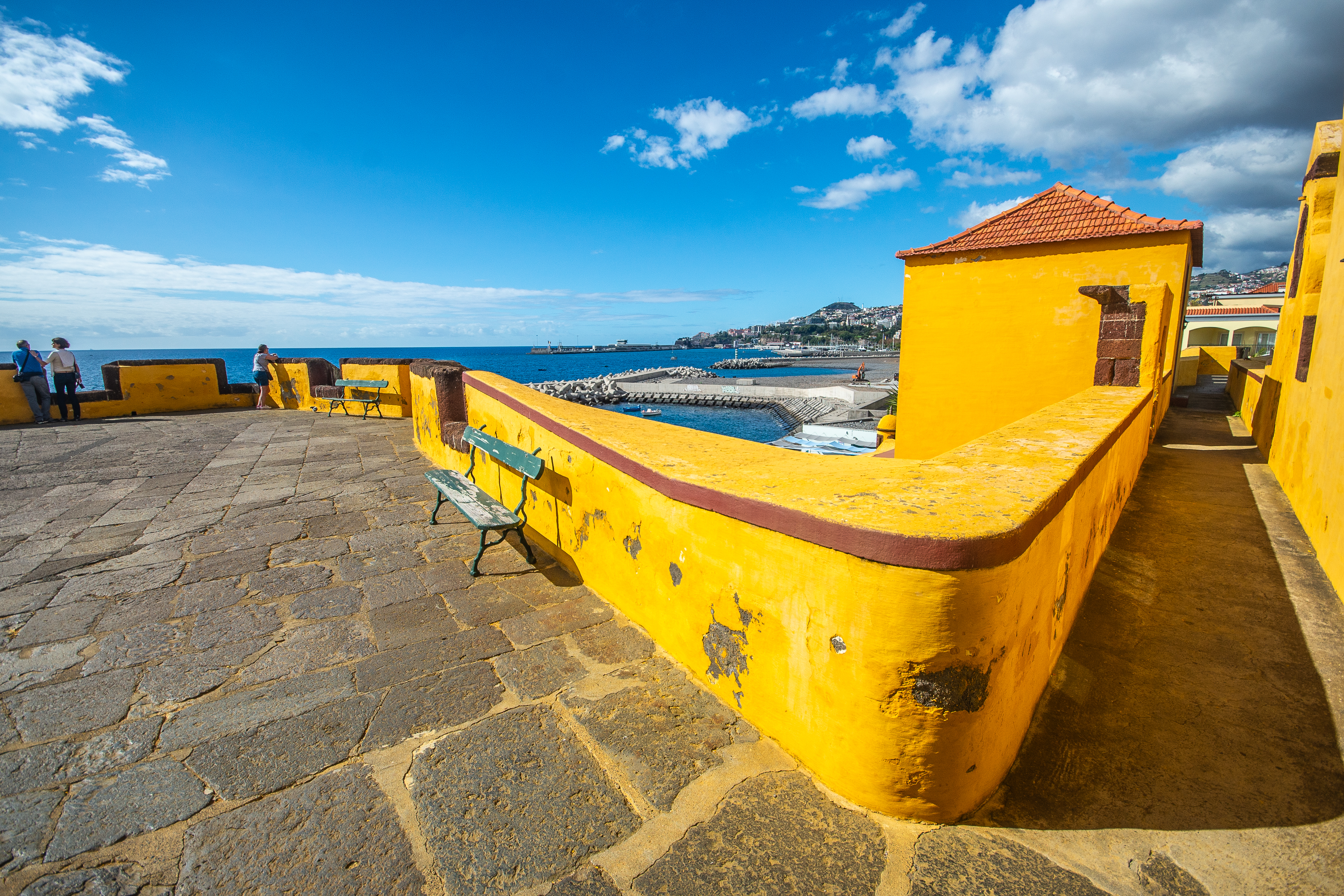 prominent yellow structure