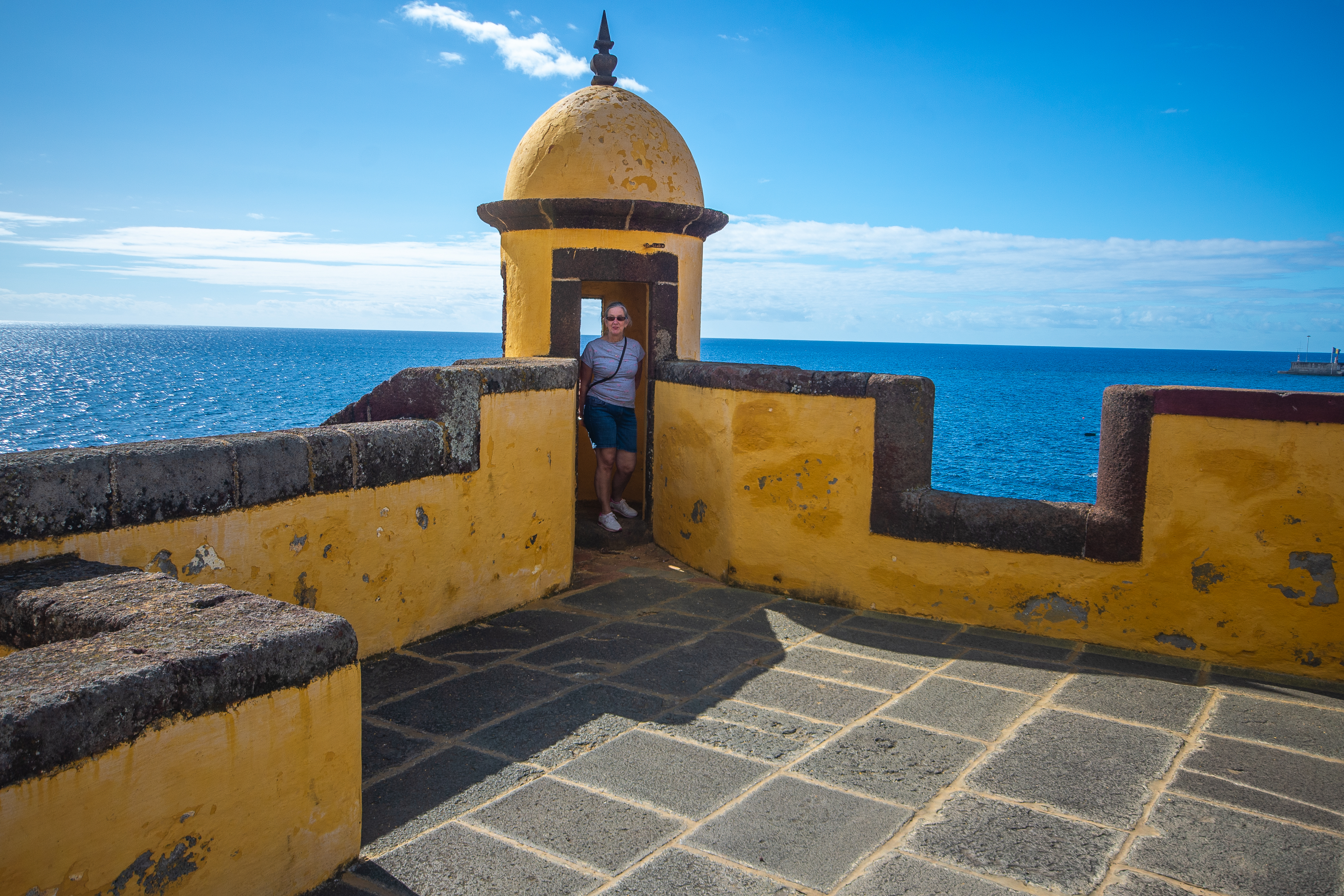 small, yellow, dome-topped lookout