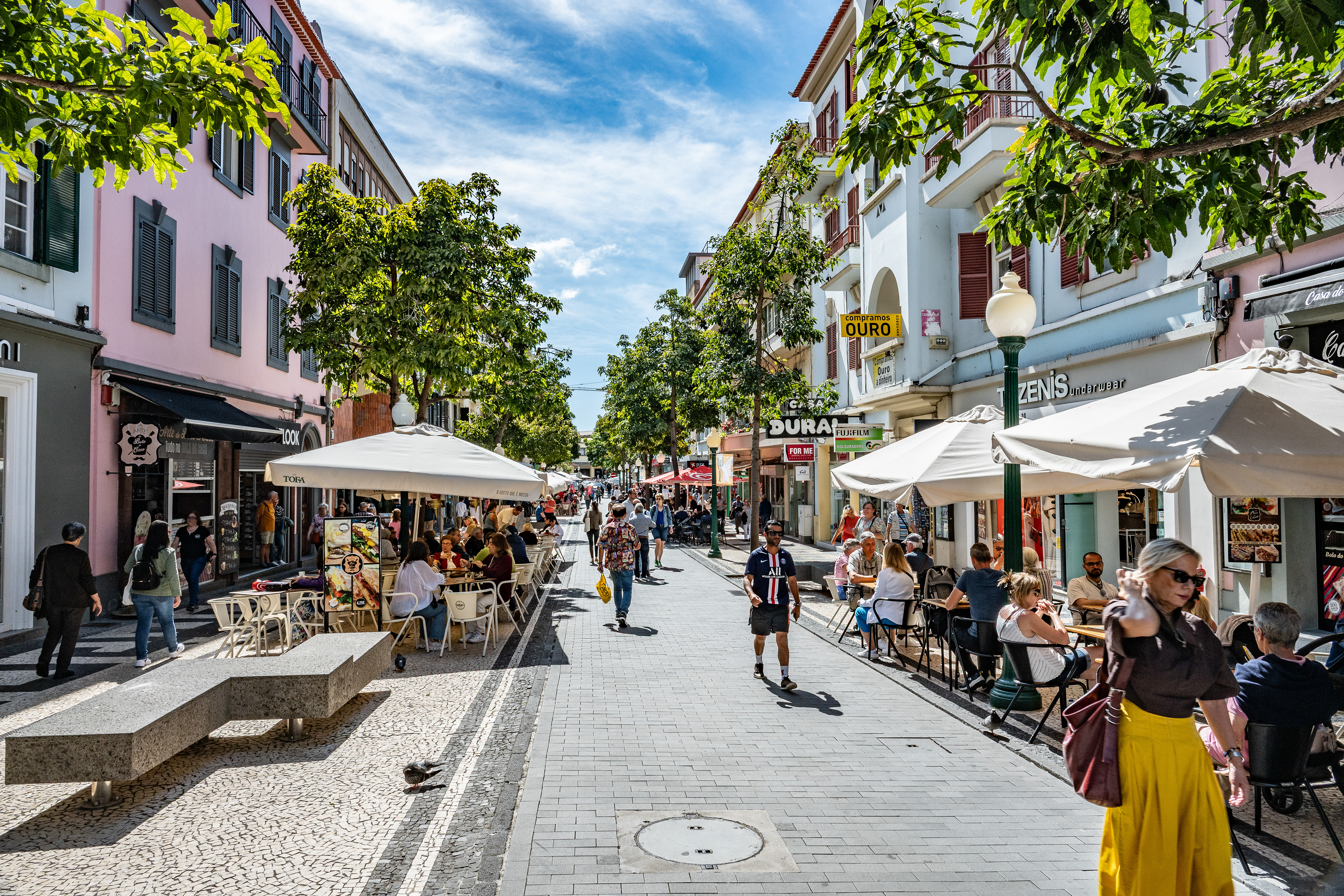 lively pedestrian street