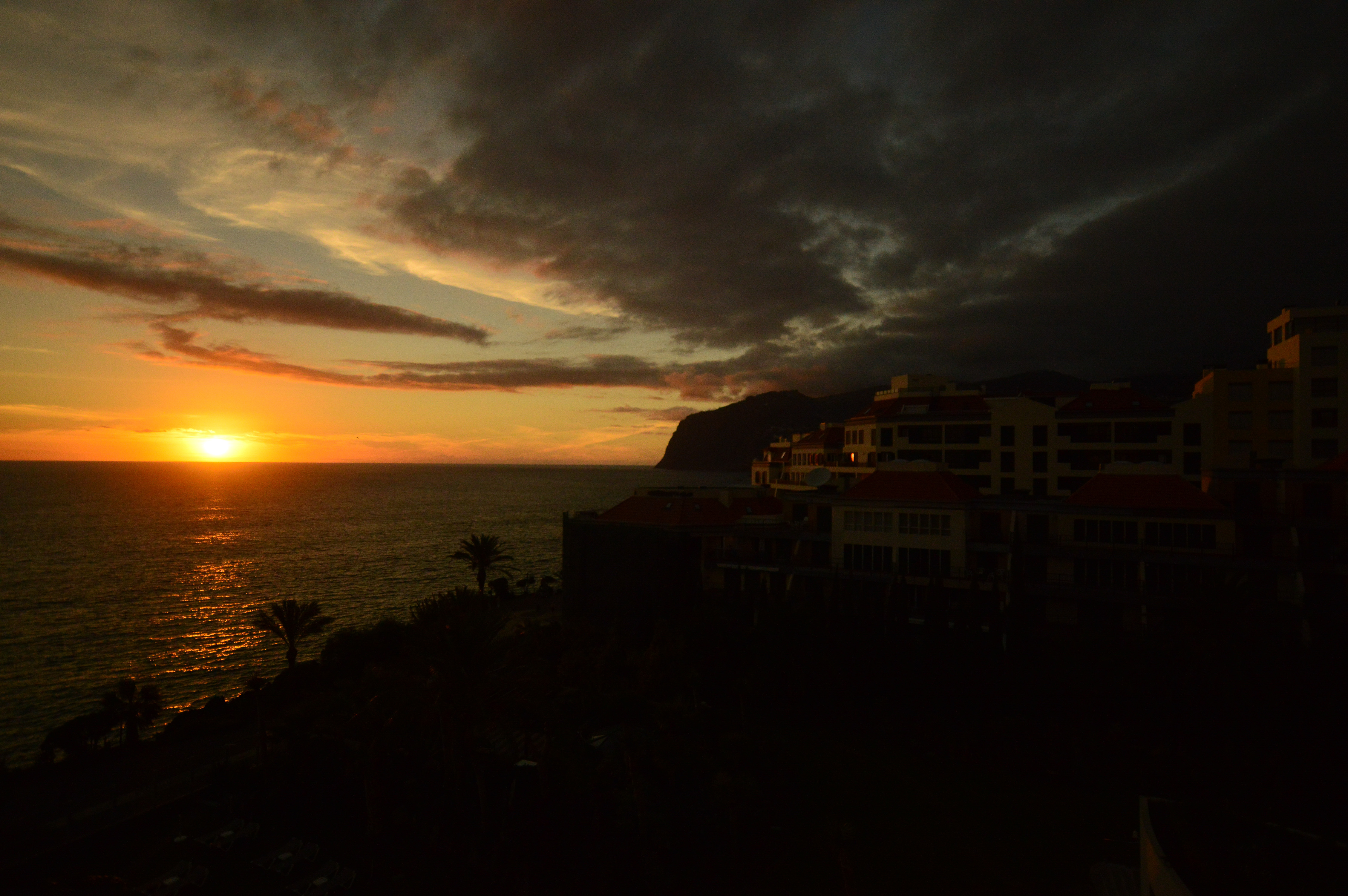 serene sunset over the ocean