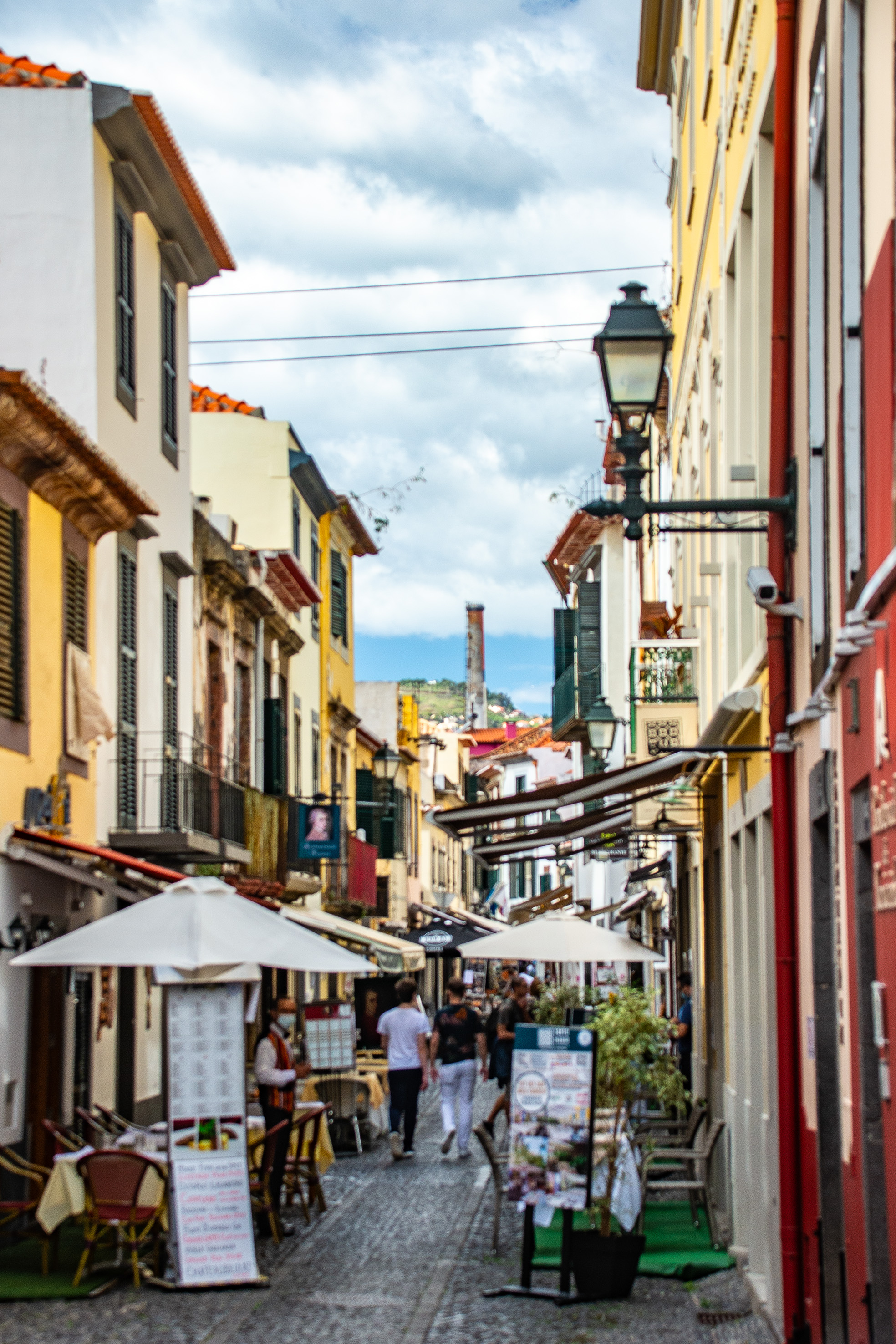 narrow, cobblestone street