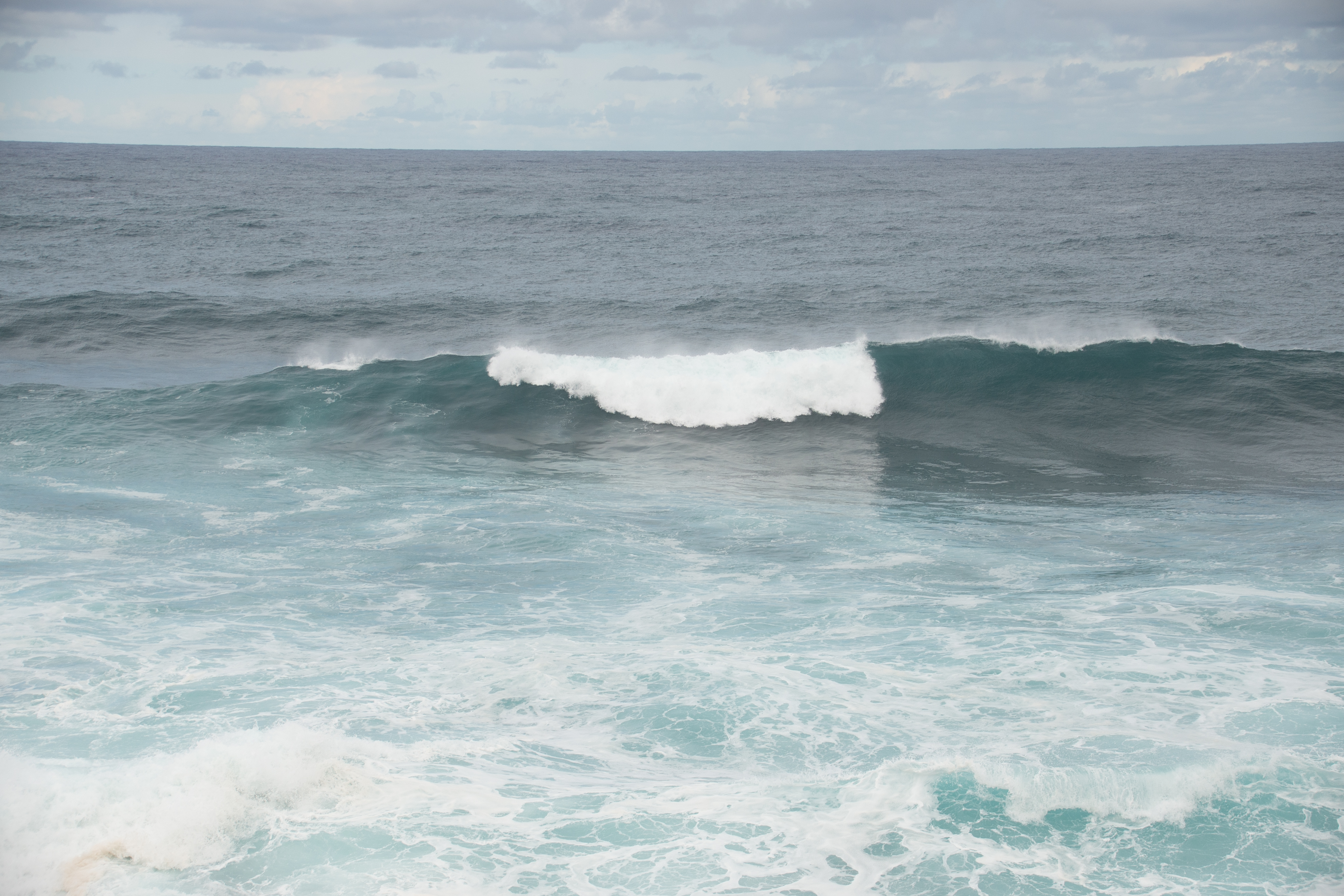 waves rolling towards the shore
