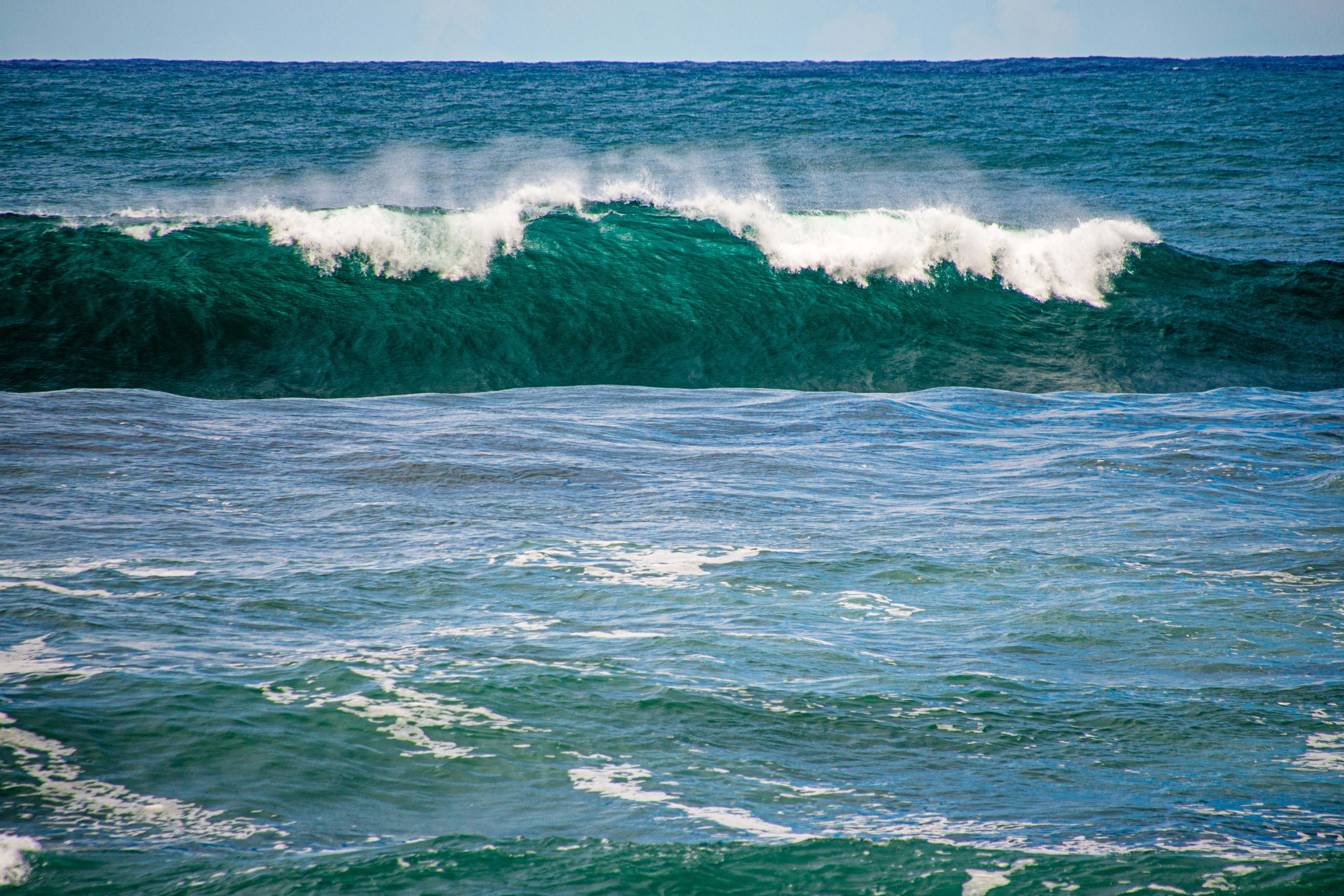 a large wave crashing