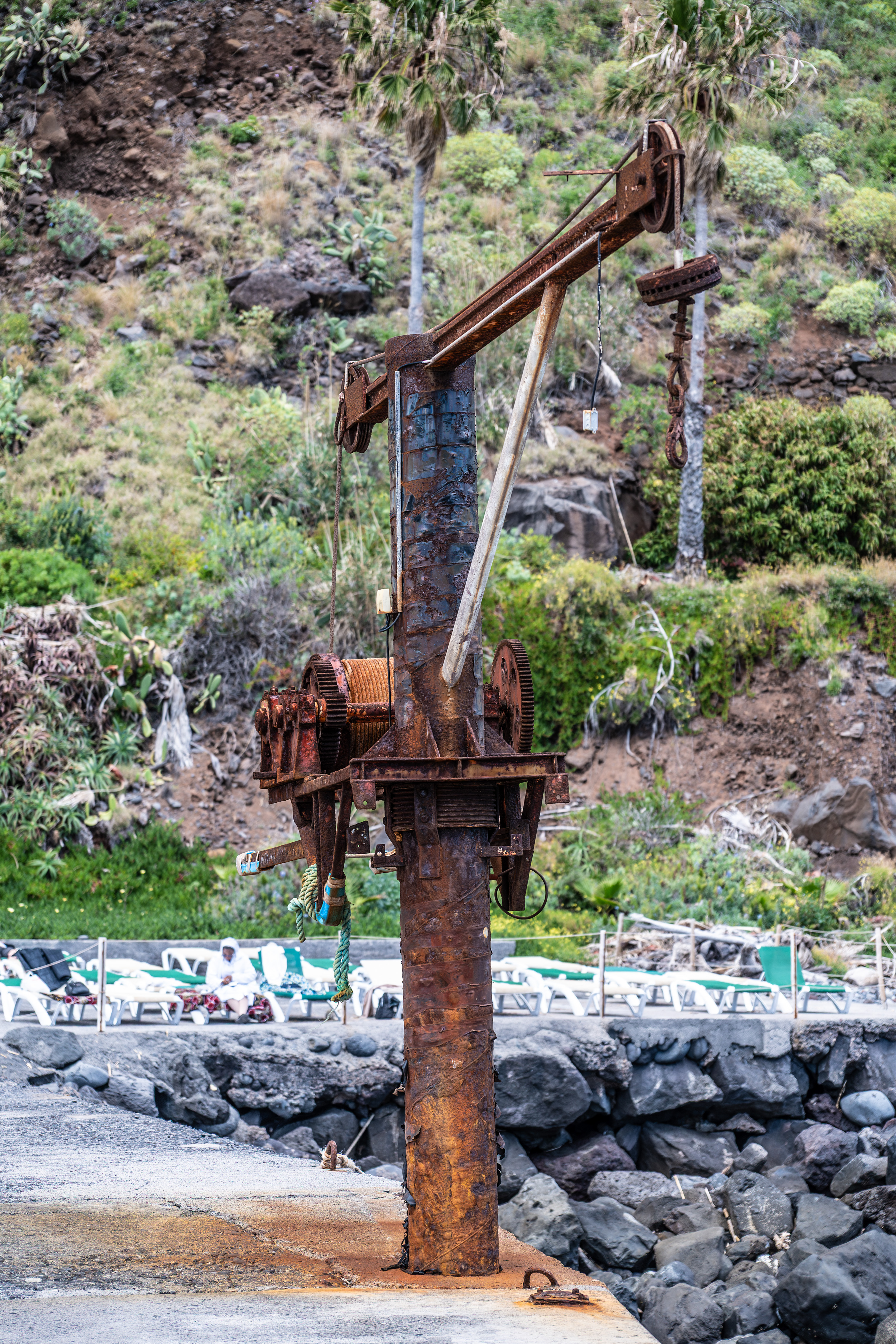 old, rusty crane