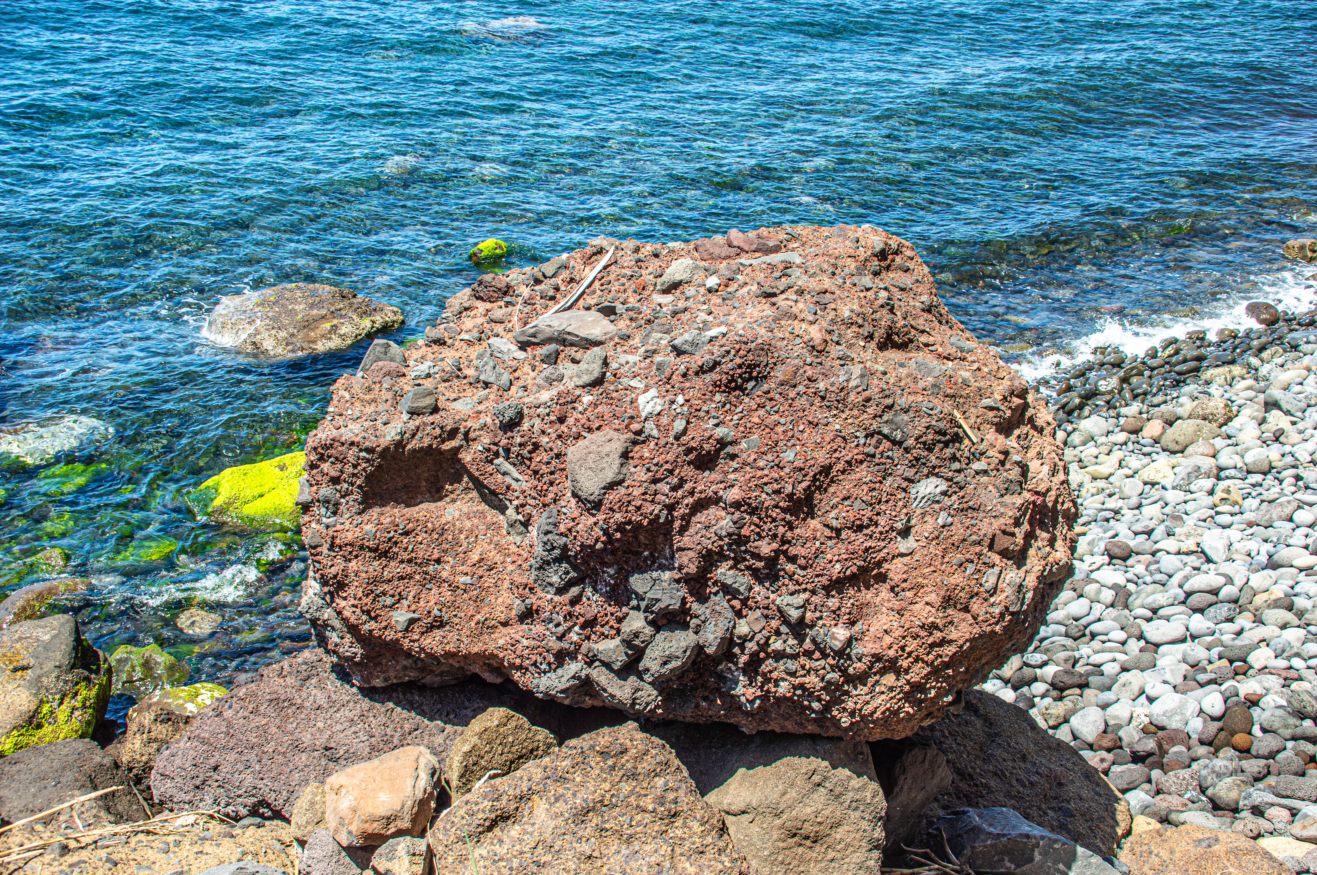 a large, porous rock