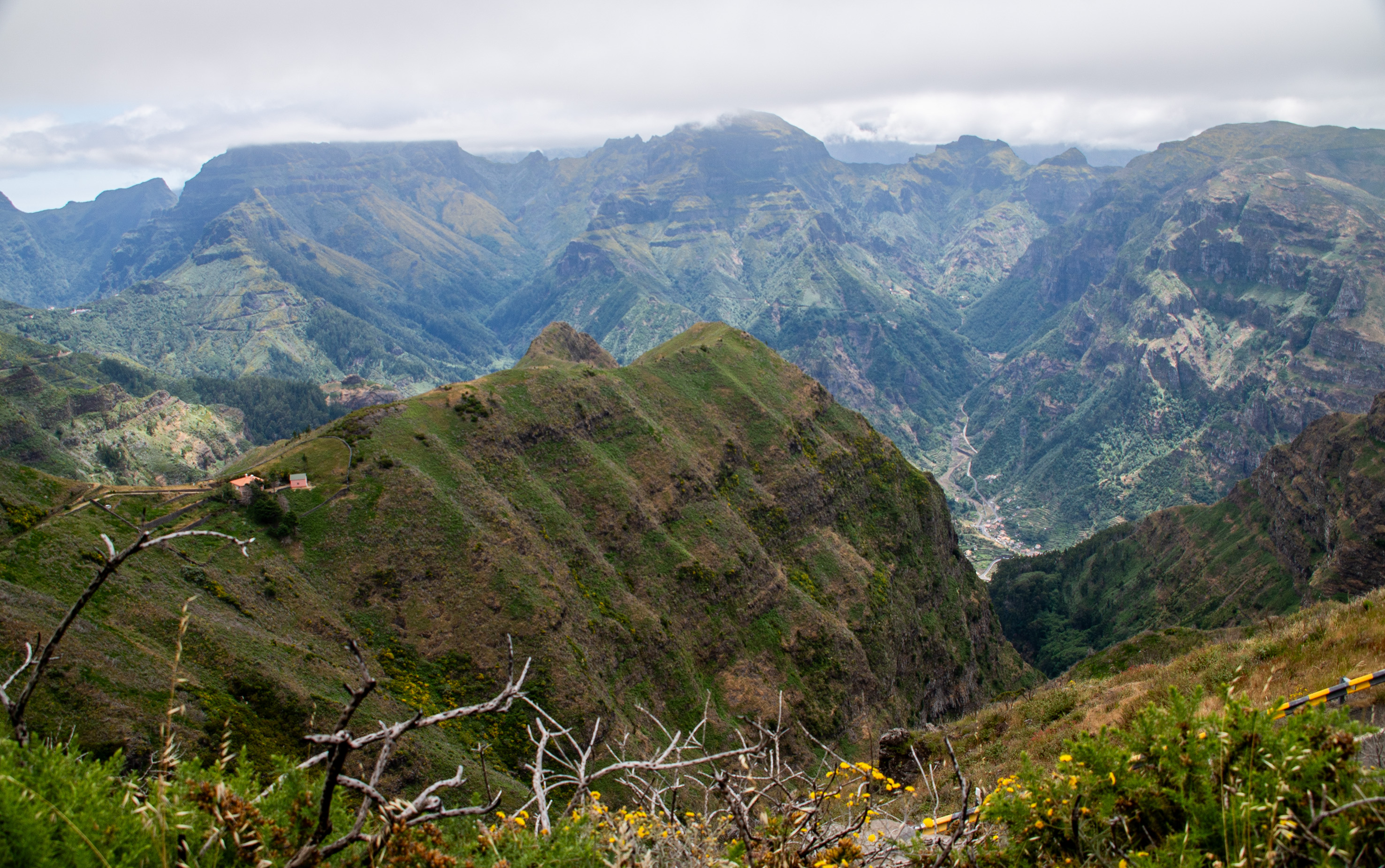 mountainous landscape with rugged terrain