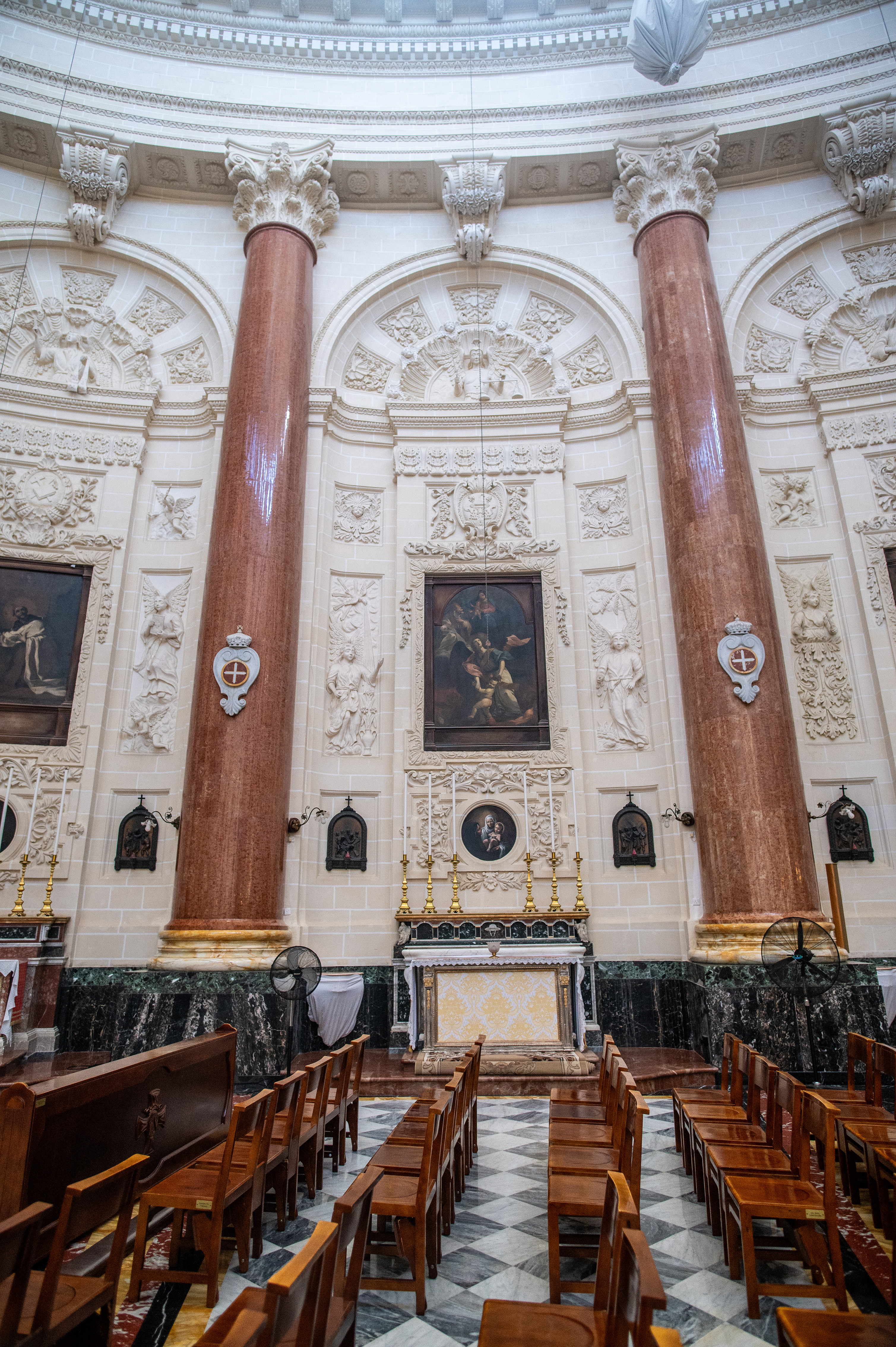 the altar, which is adorned with intricate carvings and sculptures