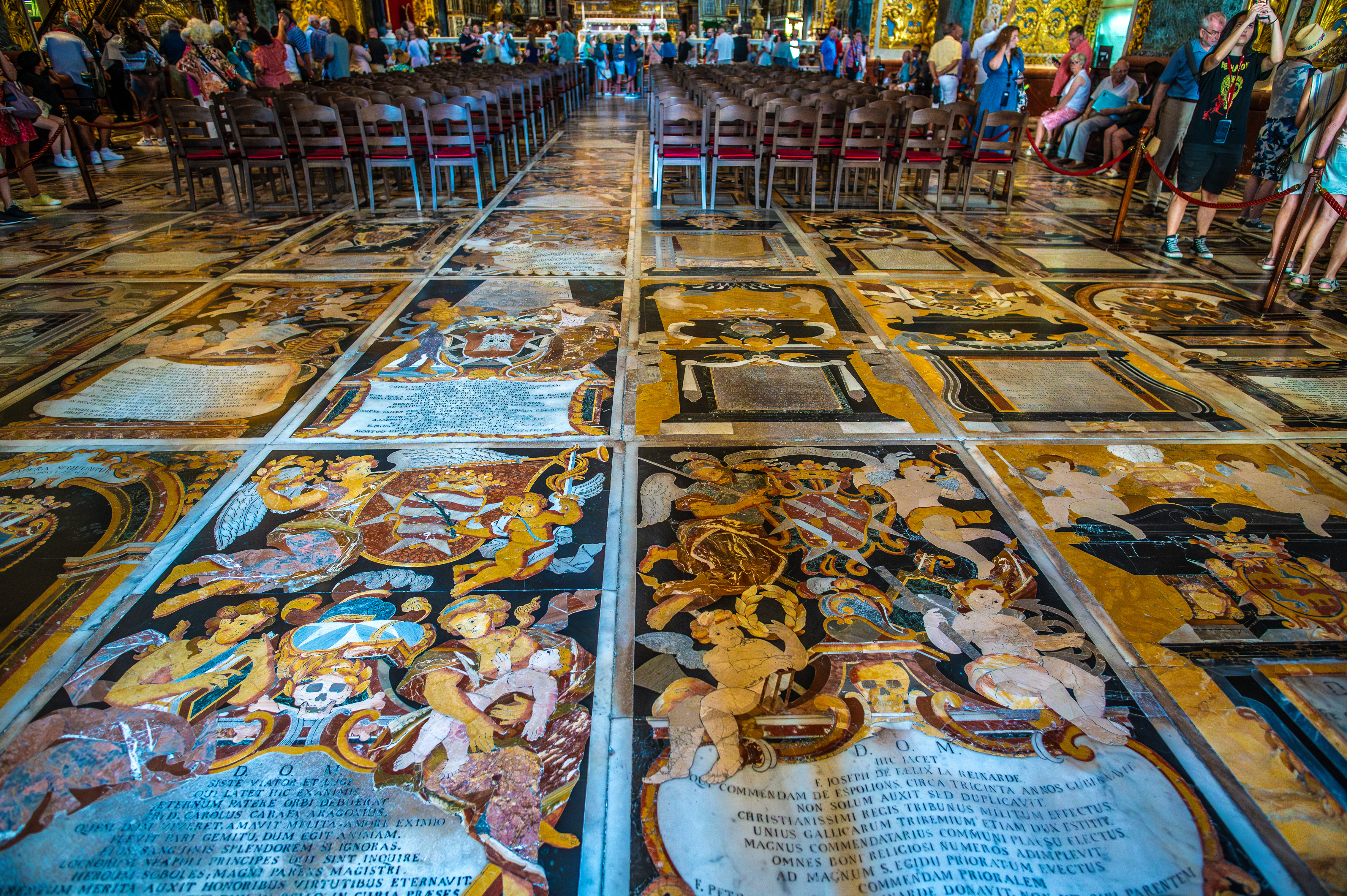 intricately designed floor