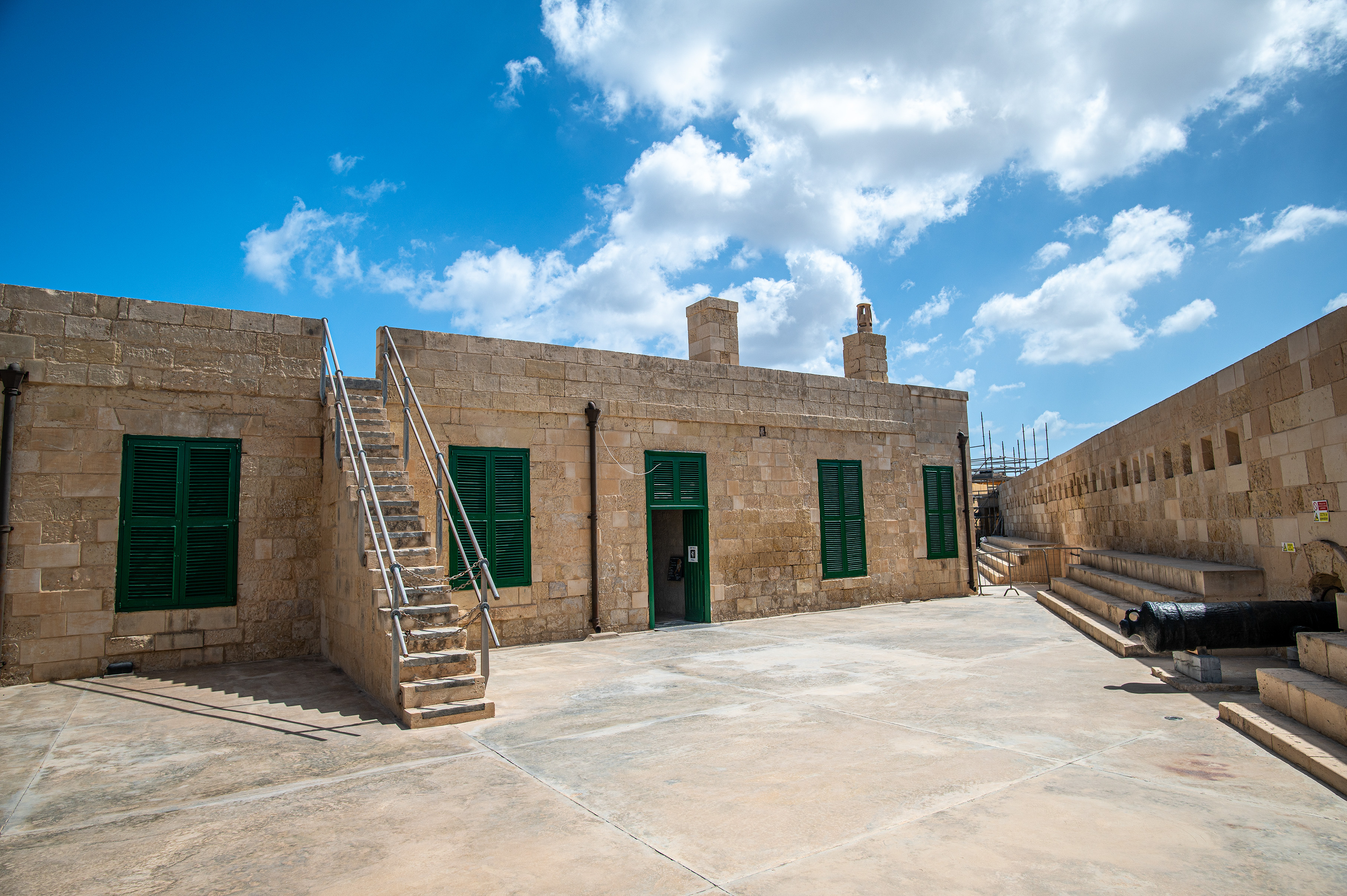 a staircase leading to an upper level