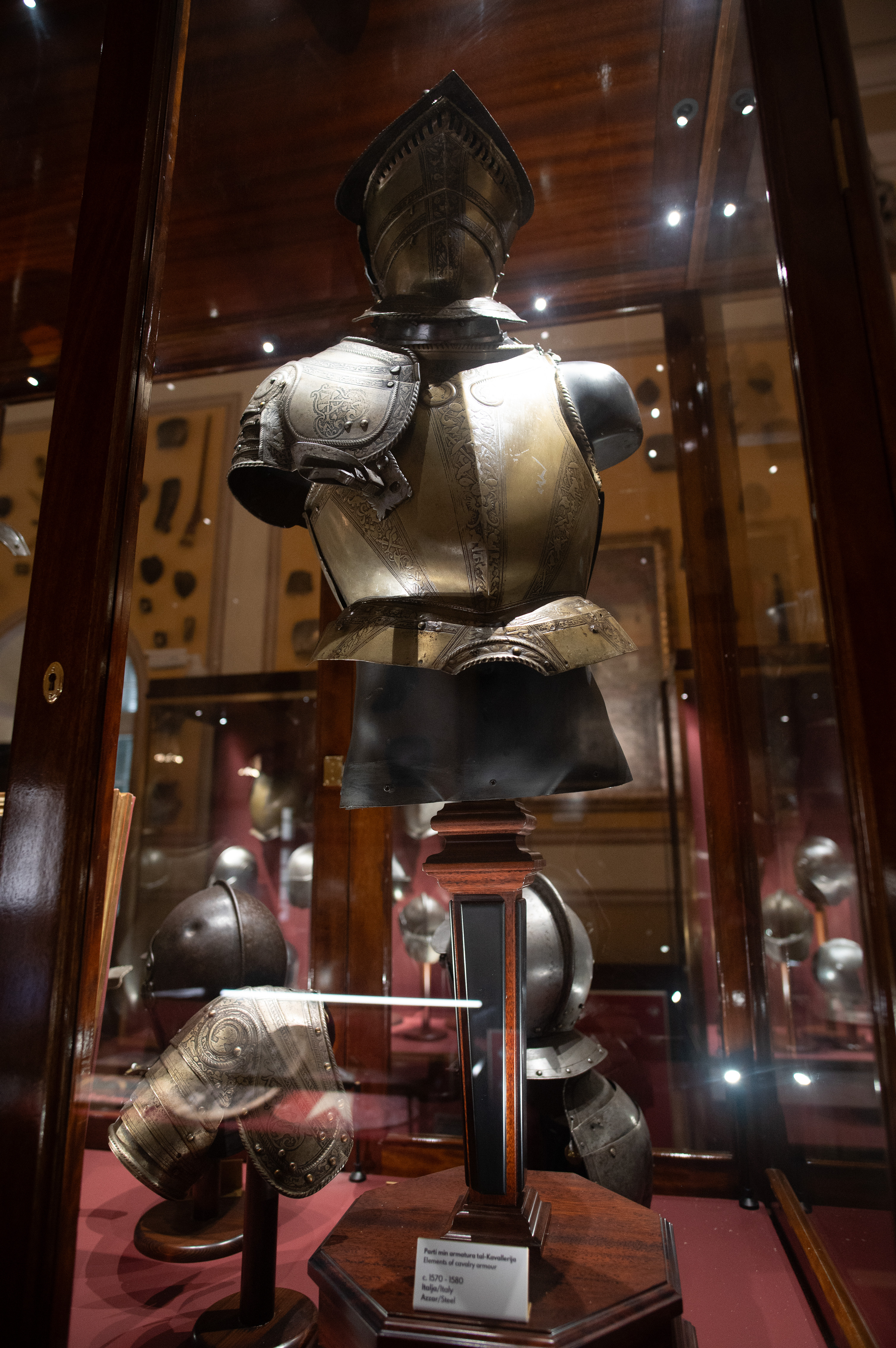 a display of historical armor