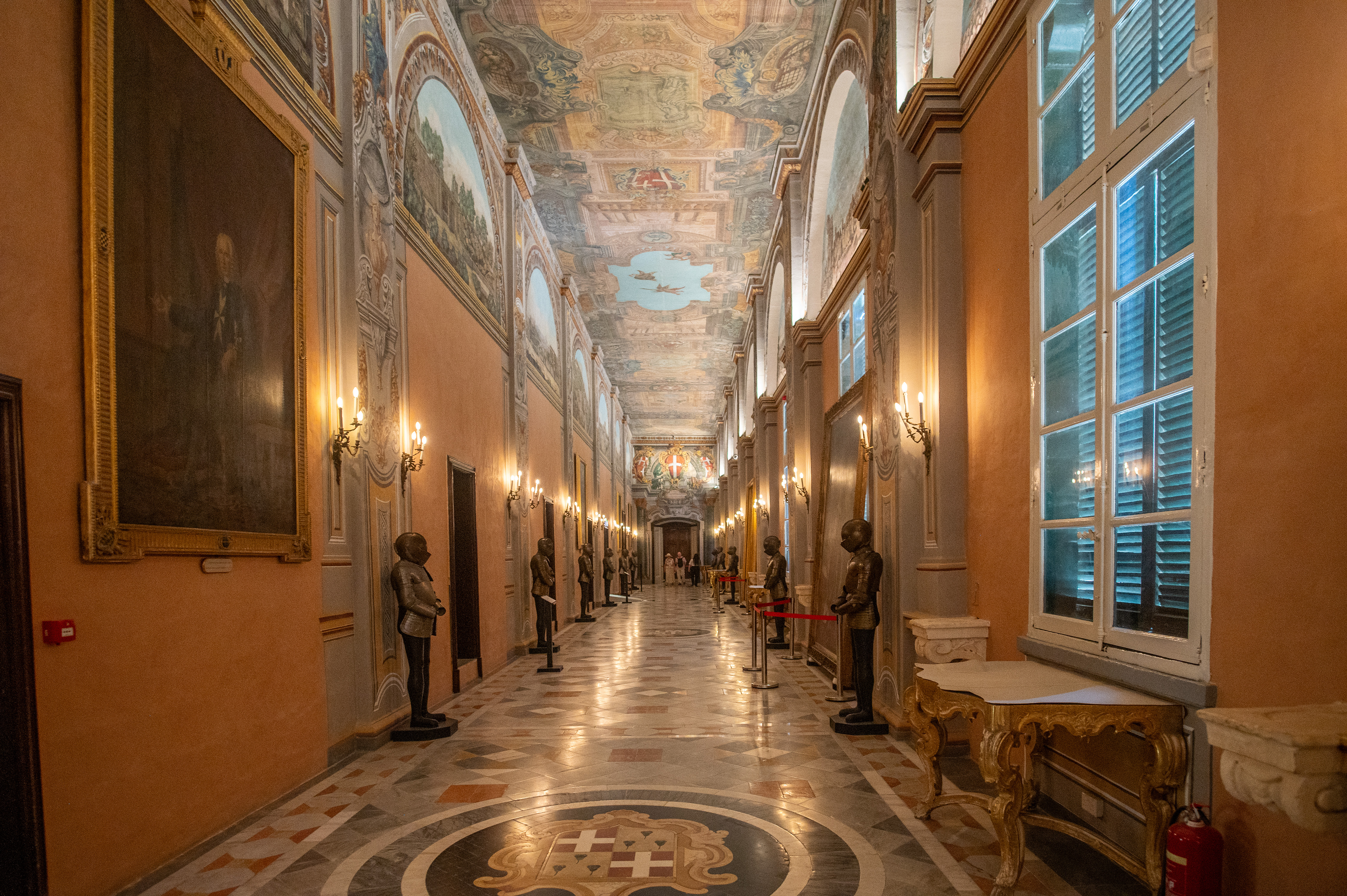 a long, ornate hallway