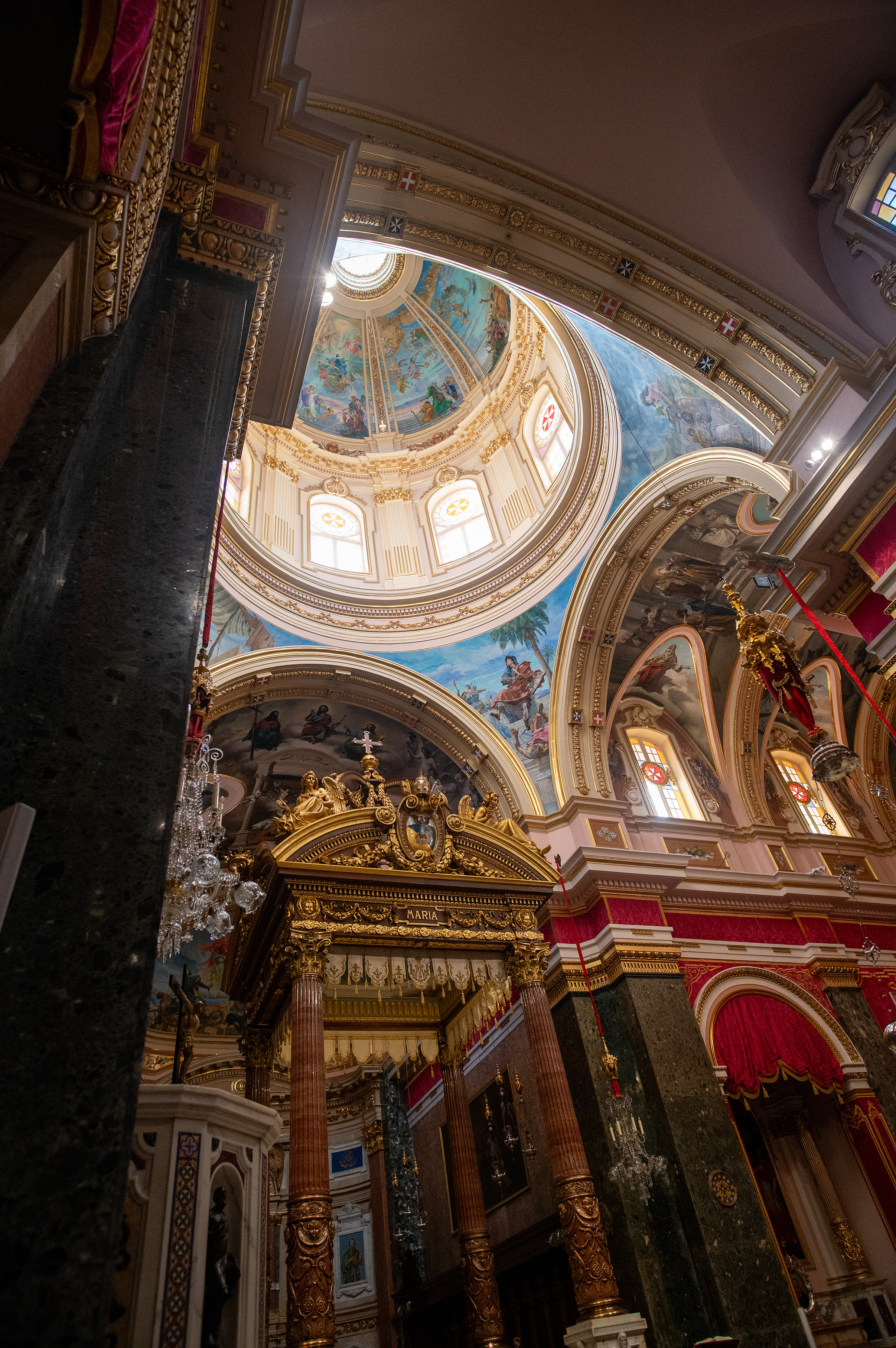 a large, intricately painted dome