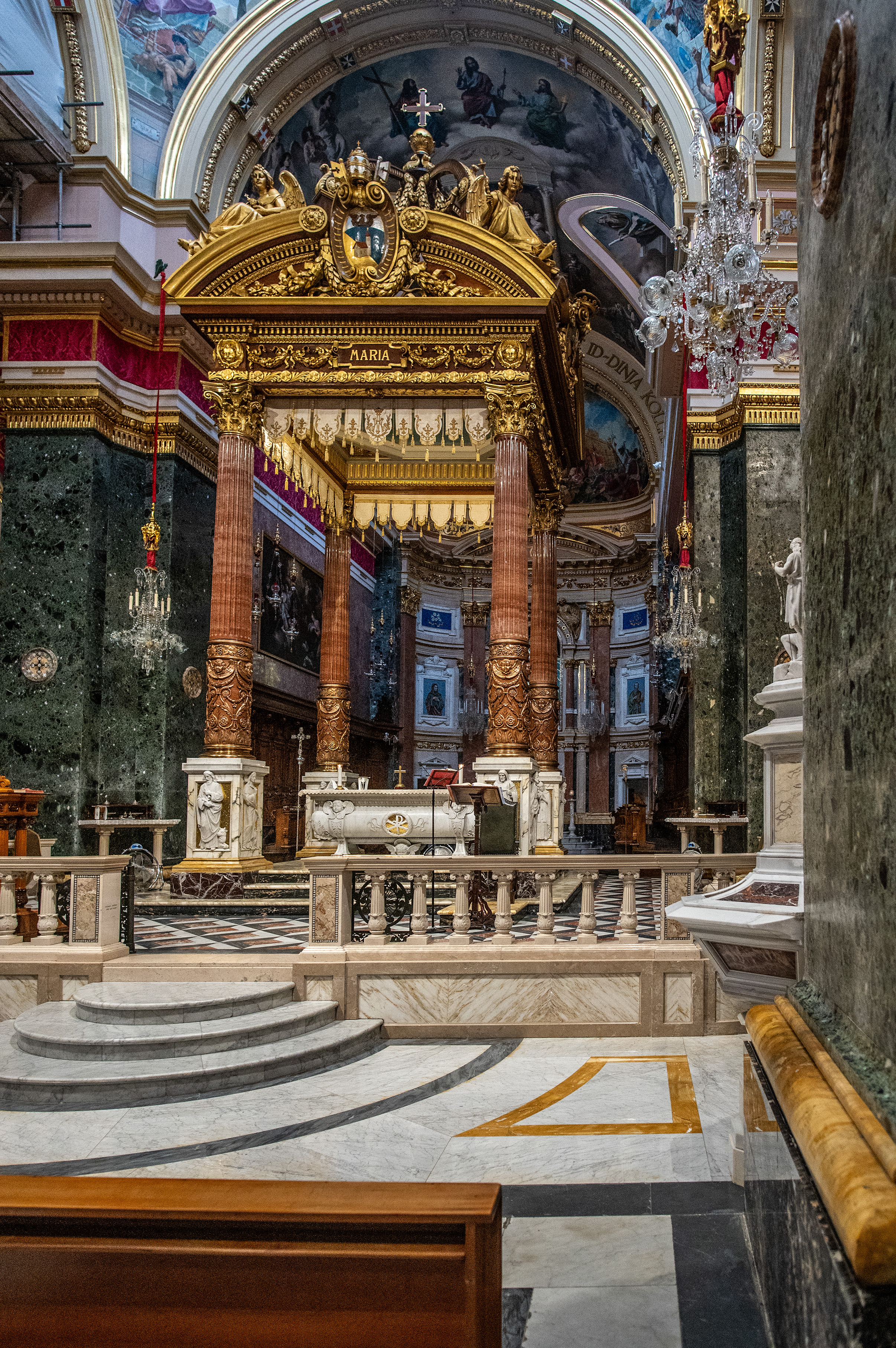a large, intricately painted dome