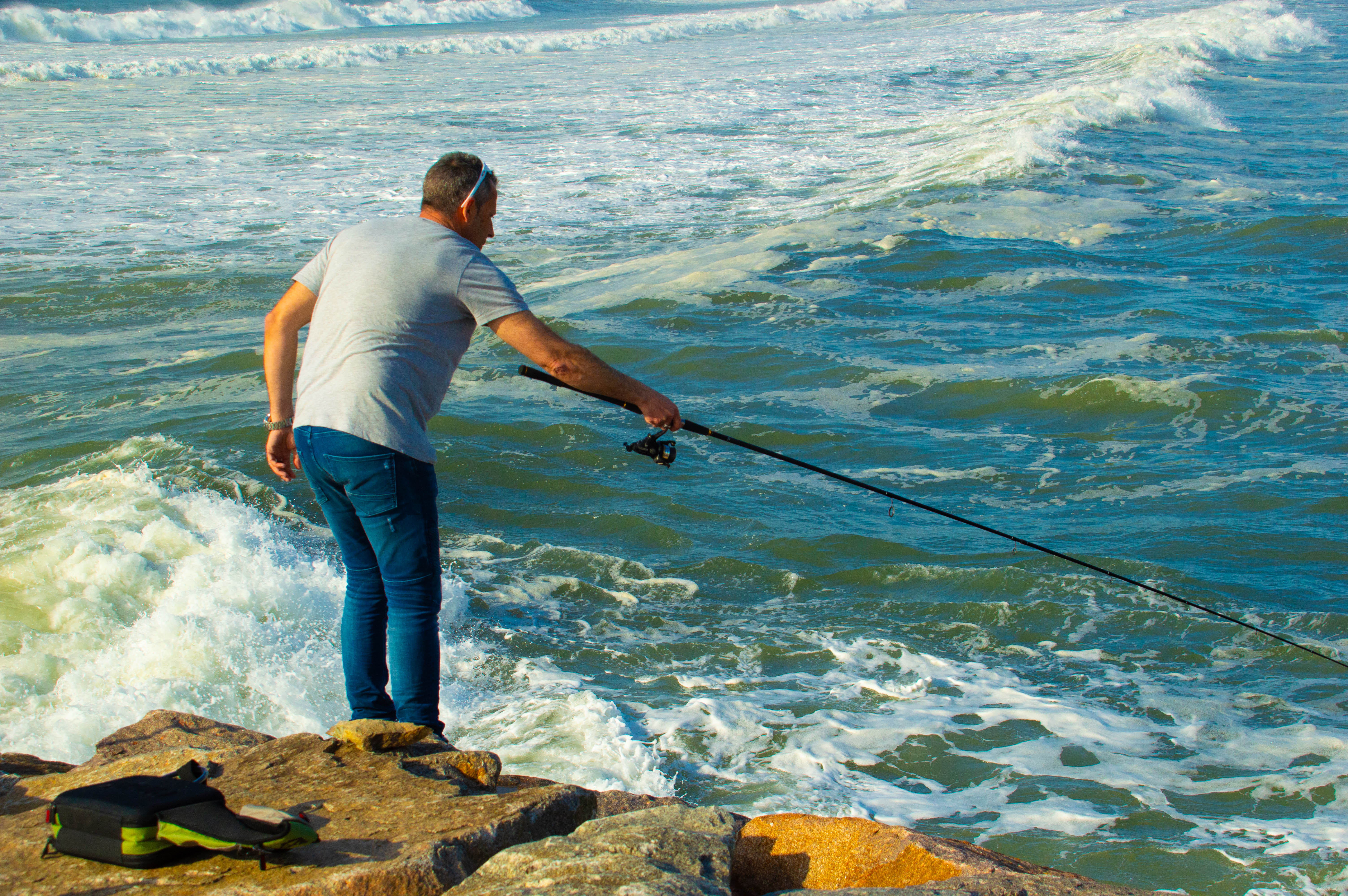 I wonder if he caught anything