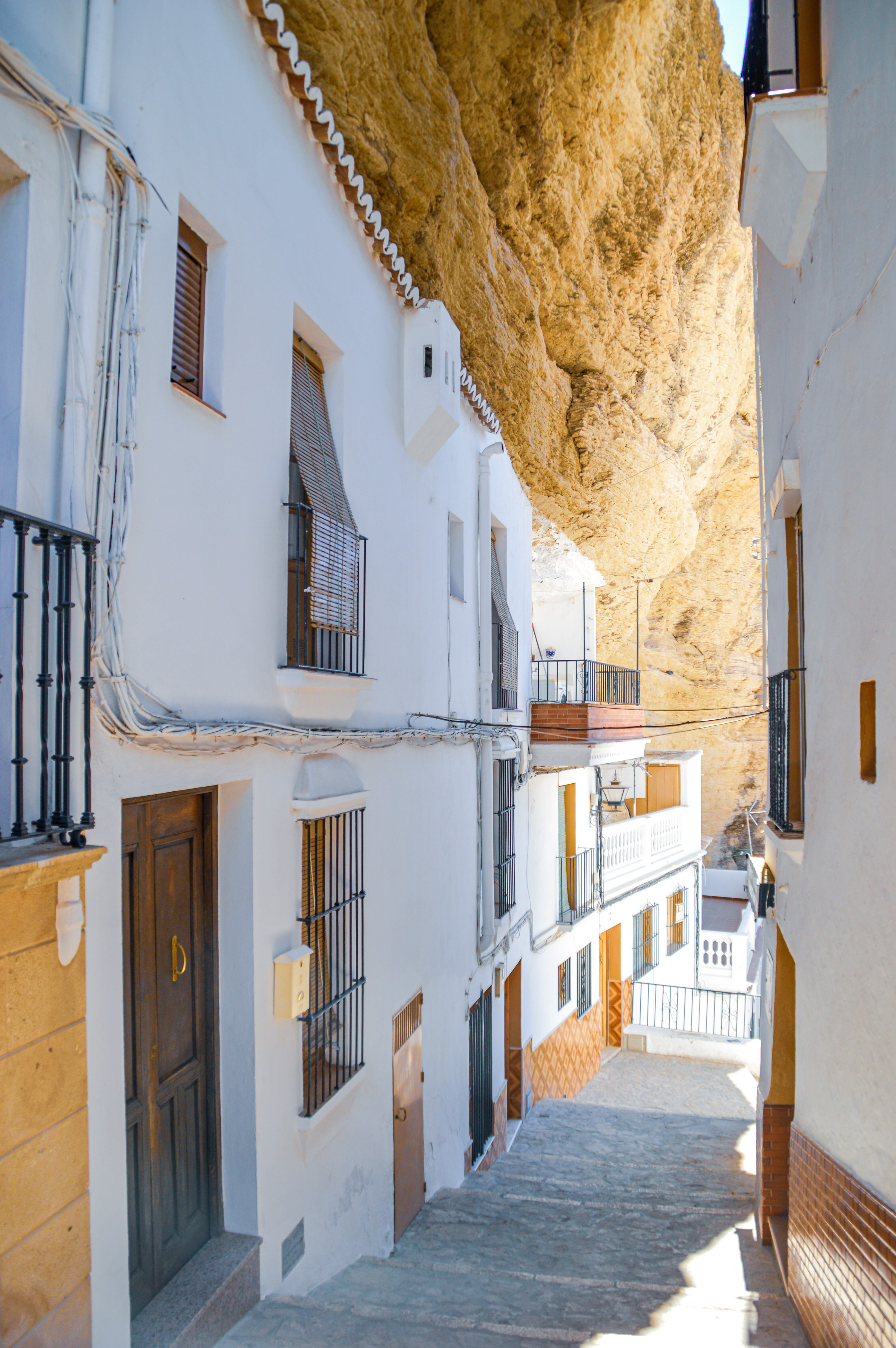 a narrow, steep street