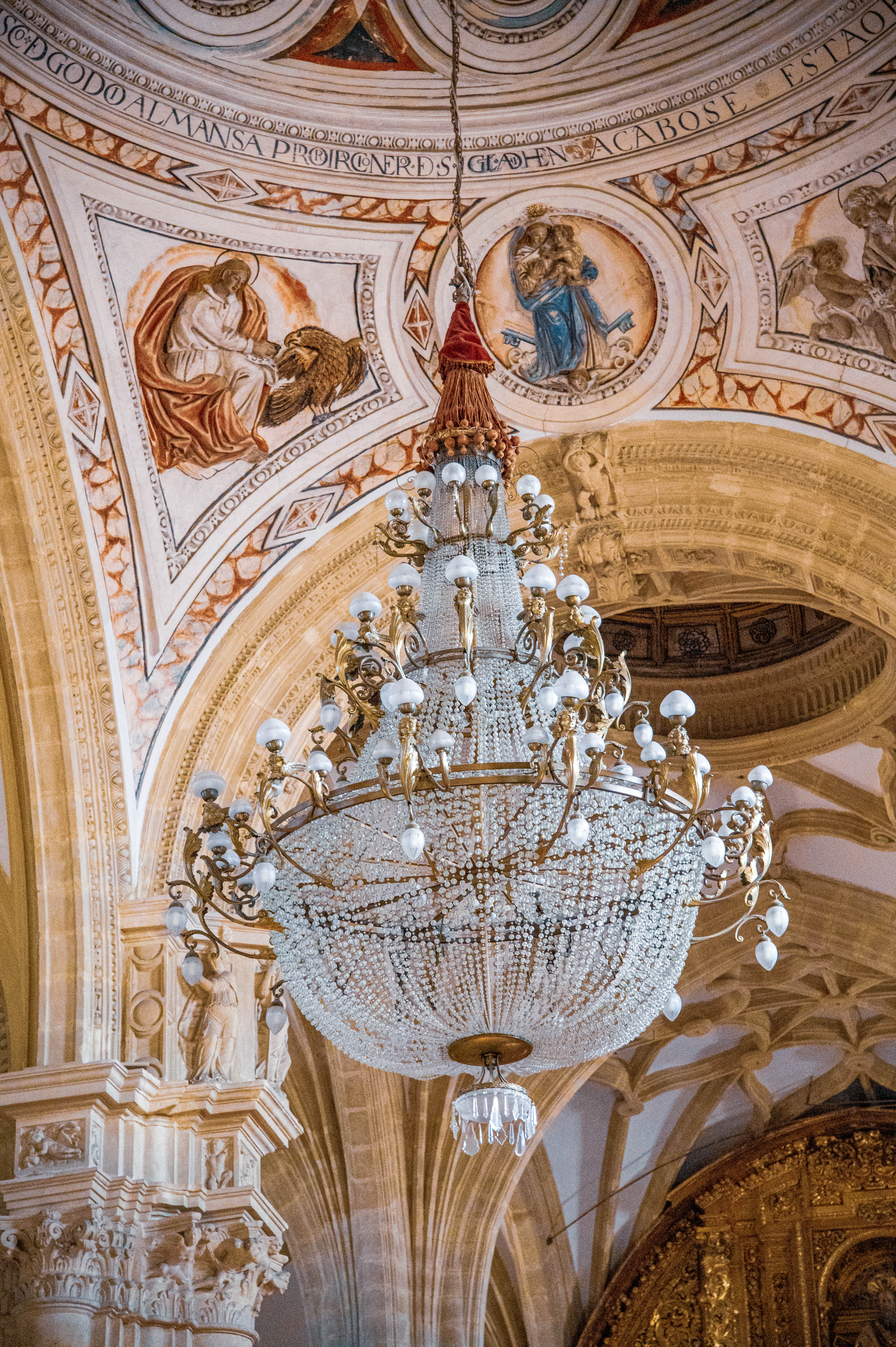 A large, elaborate chandelier