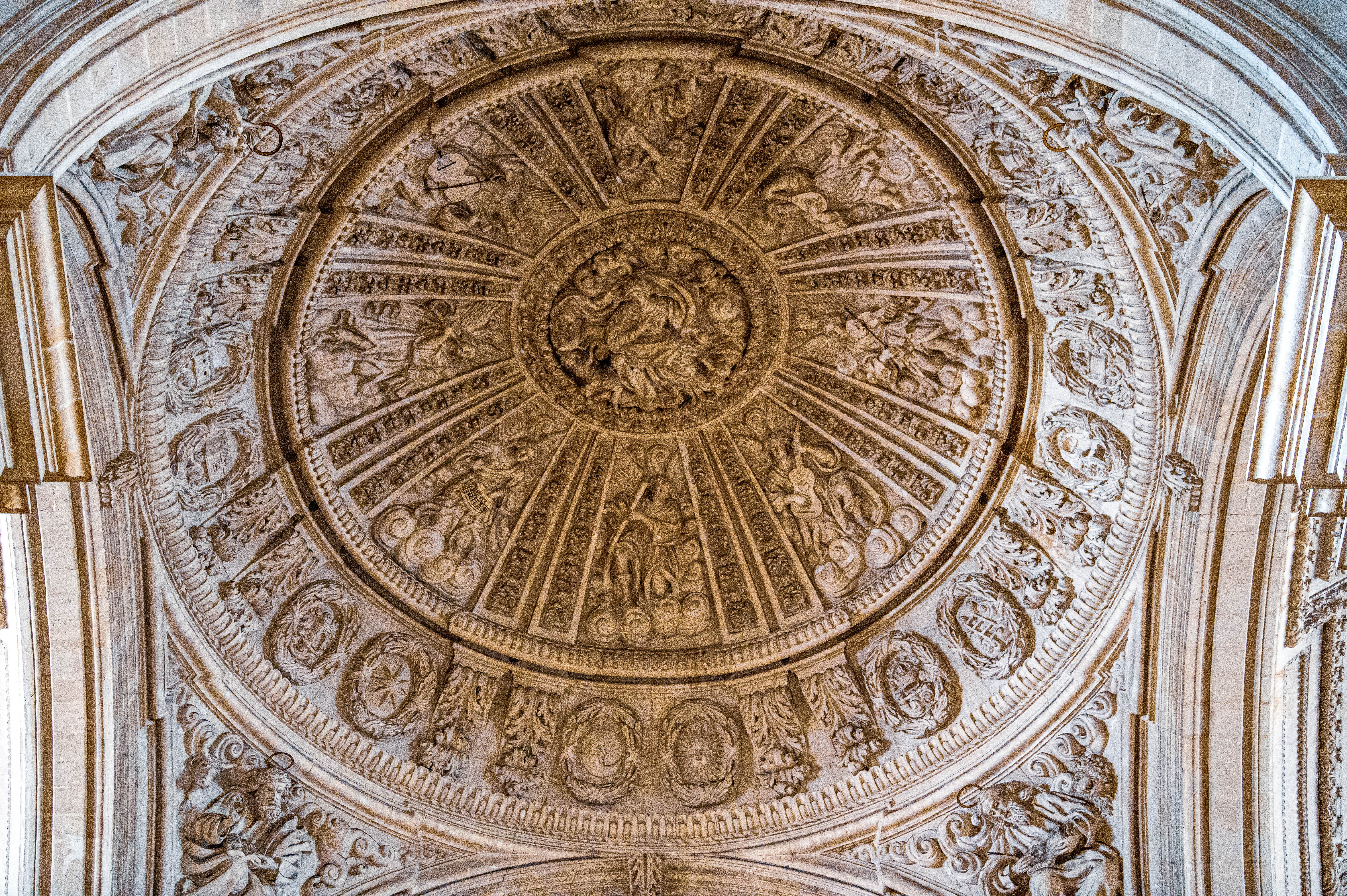 intricately carved dome ceiling