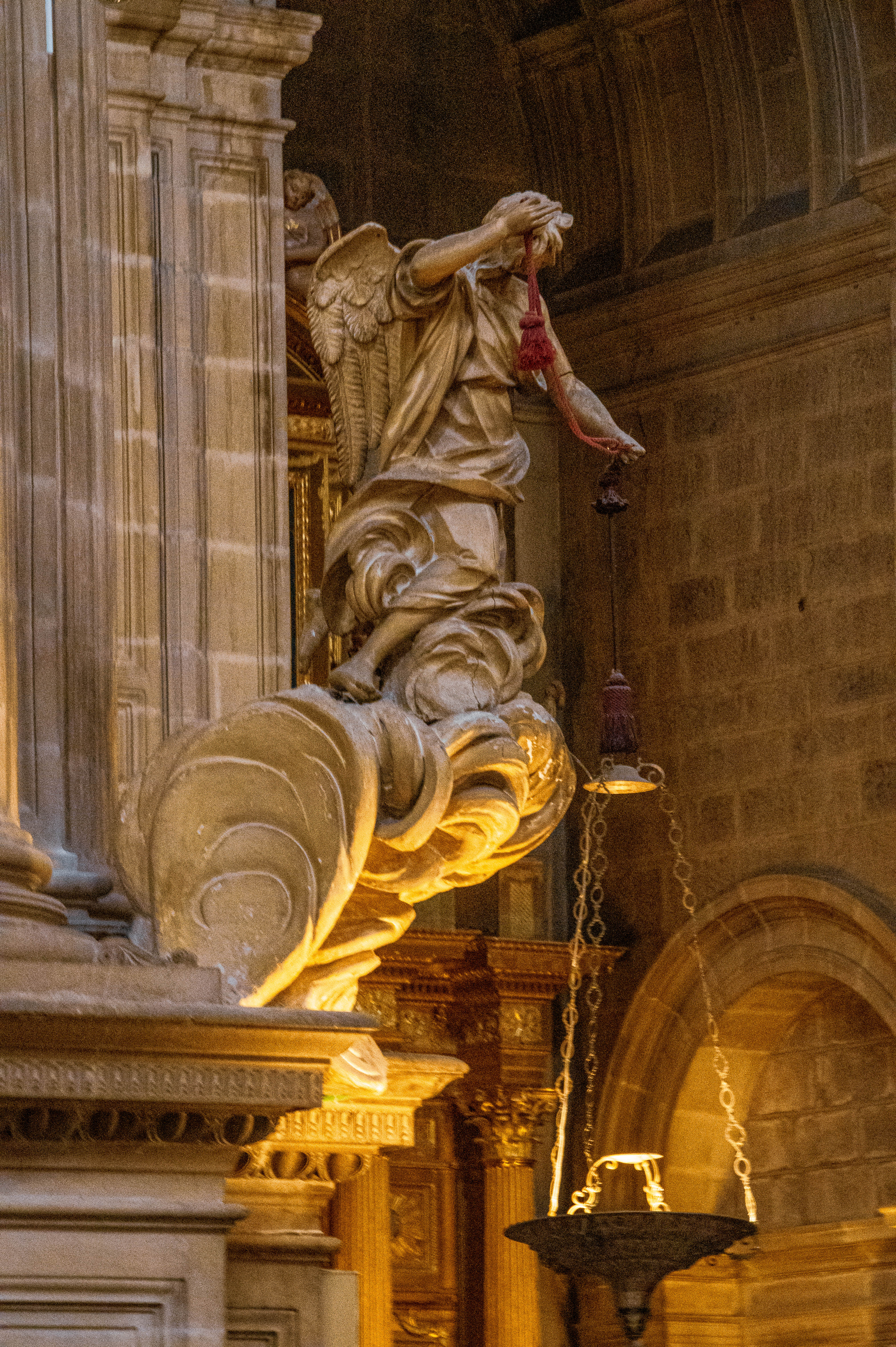 classical-style sculpture of an angel