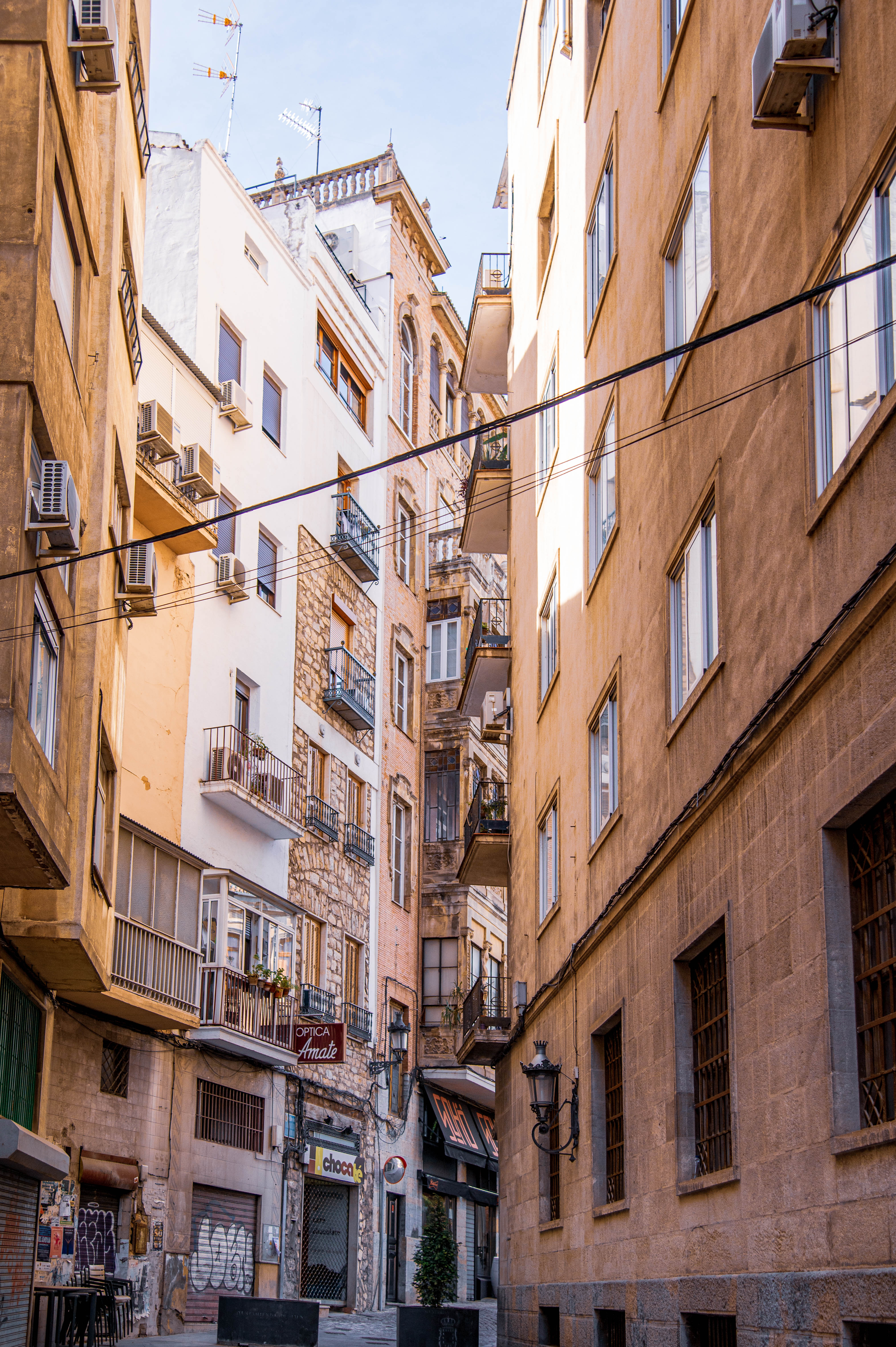 closely packed buildings