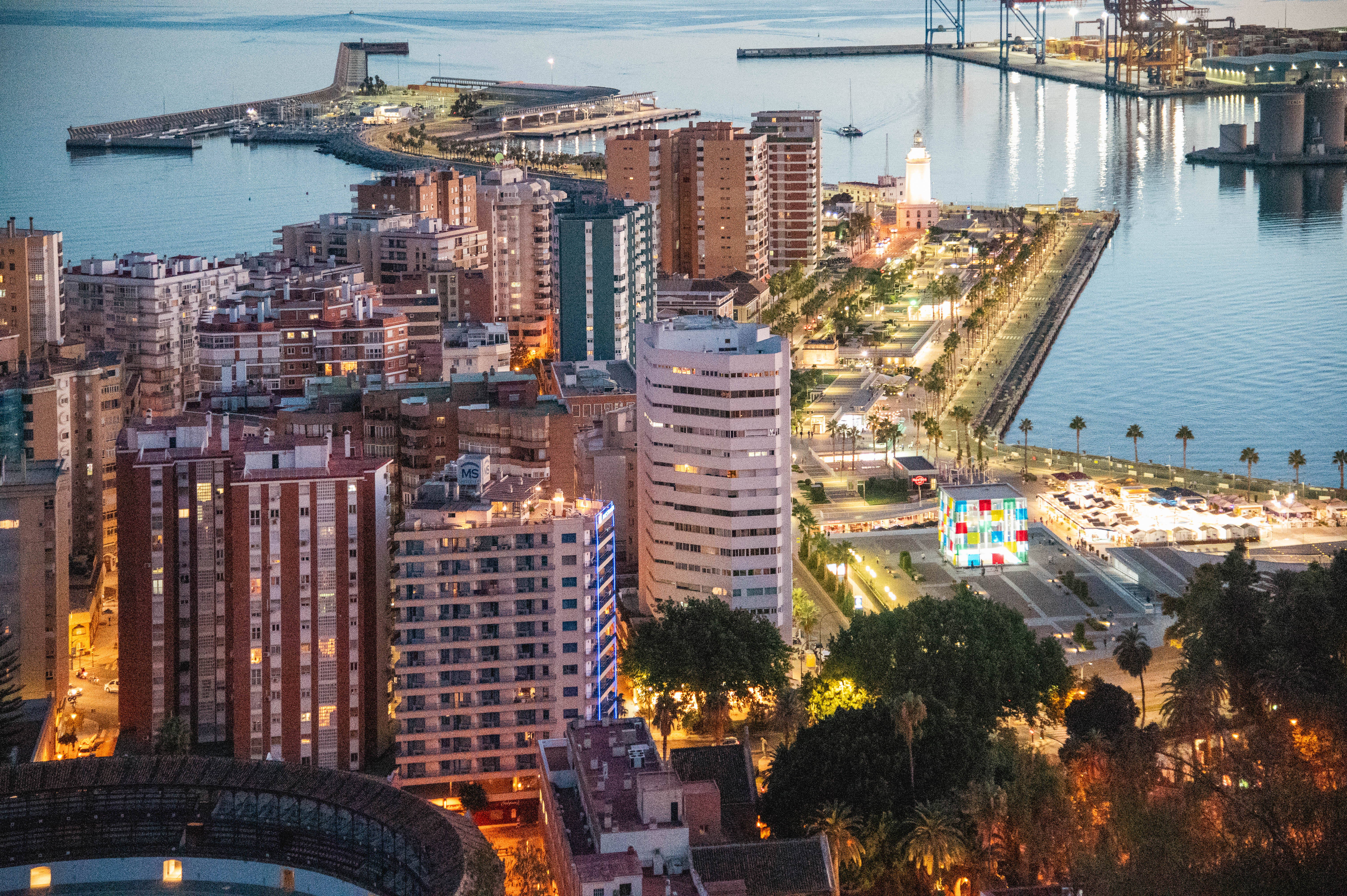 Harbour Lights At Night