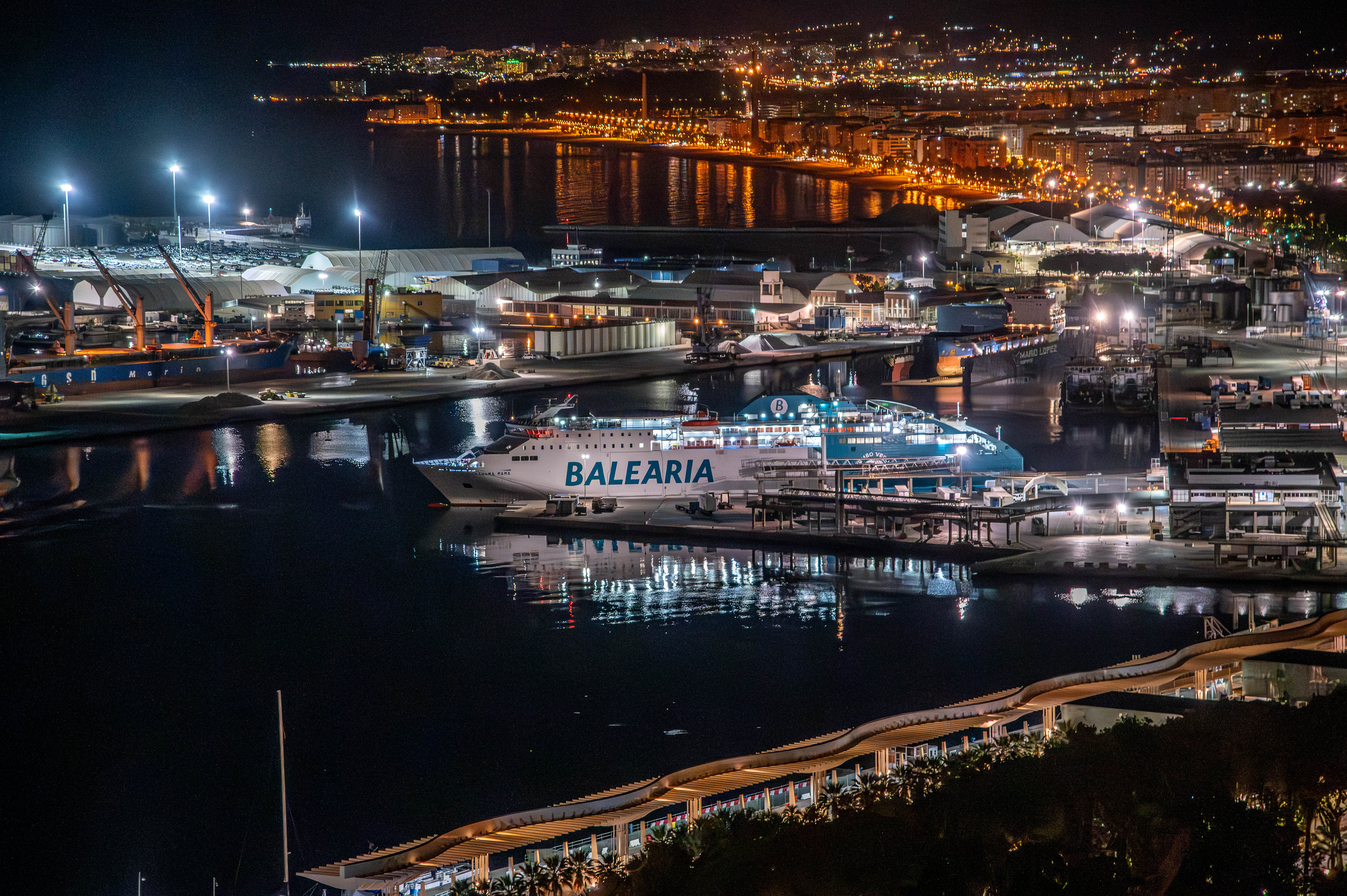 'BALEARIA' docked at a terminal