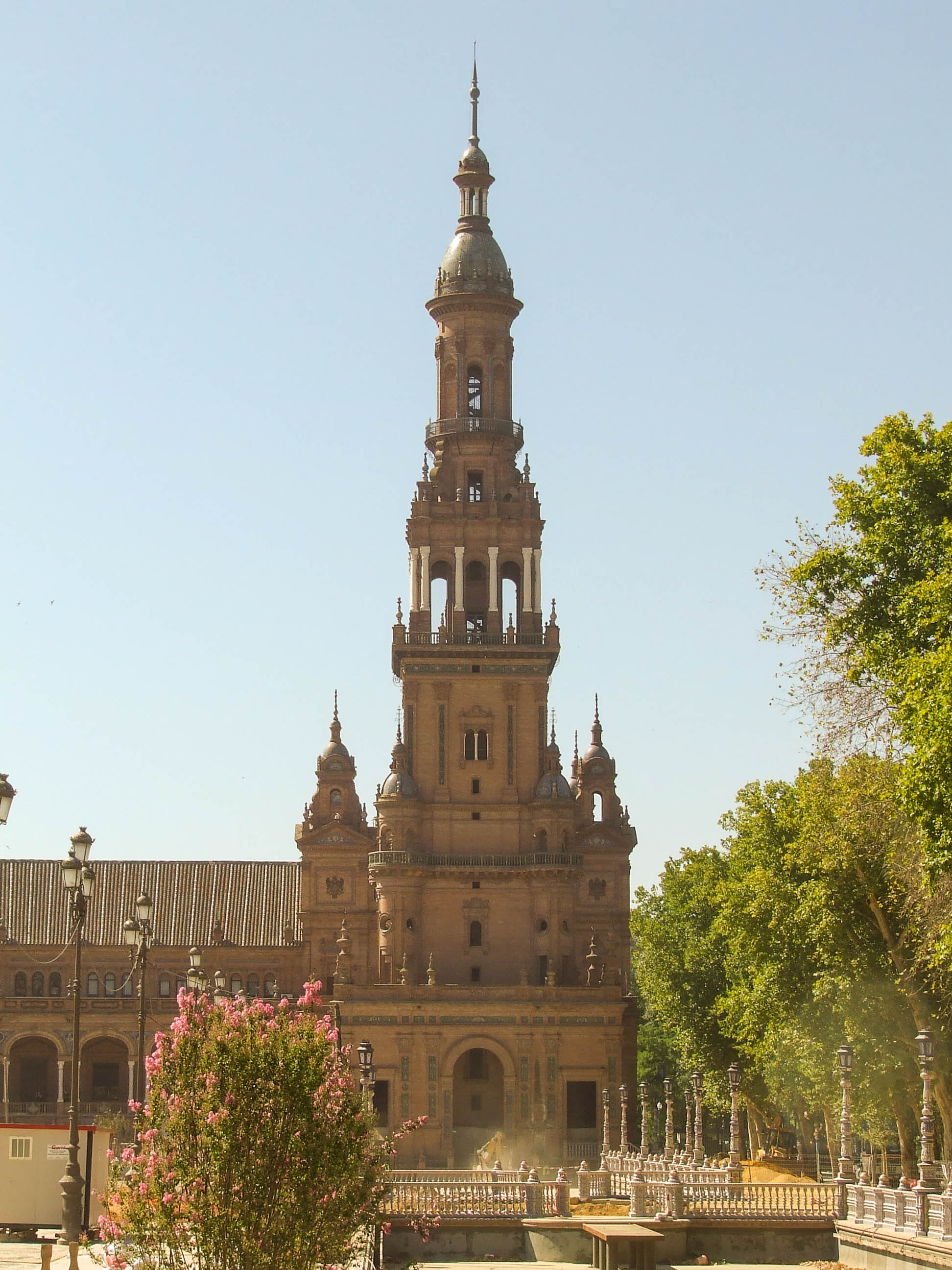 showcasing its iconic tower and intricate architecture