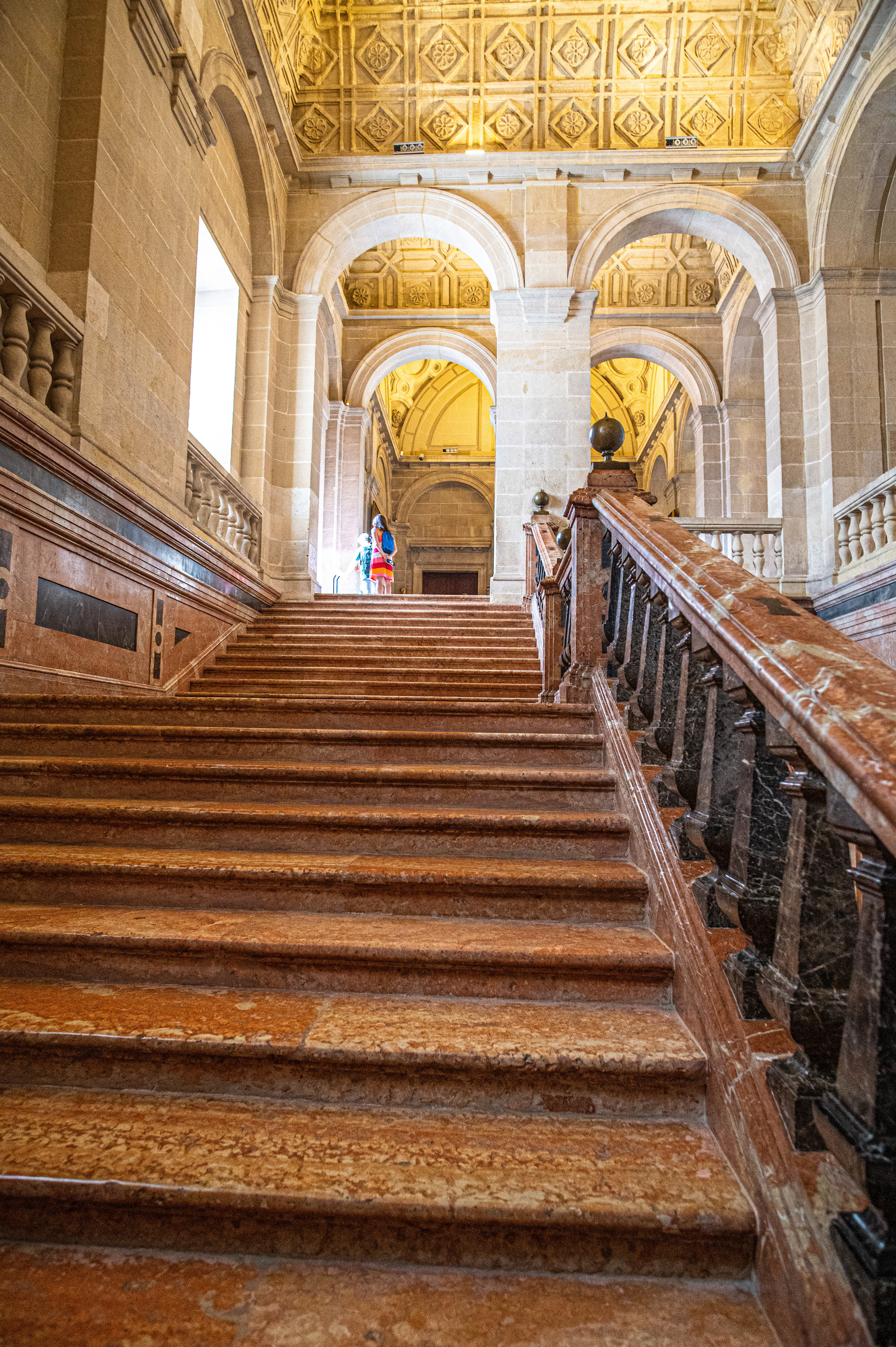 wide, marble staircase