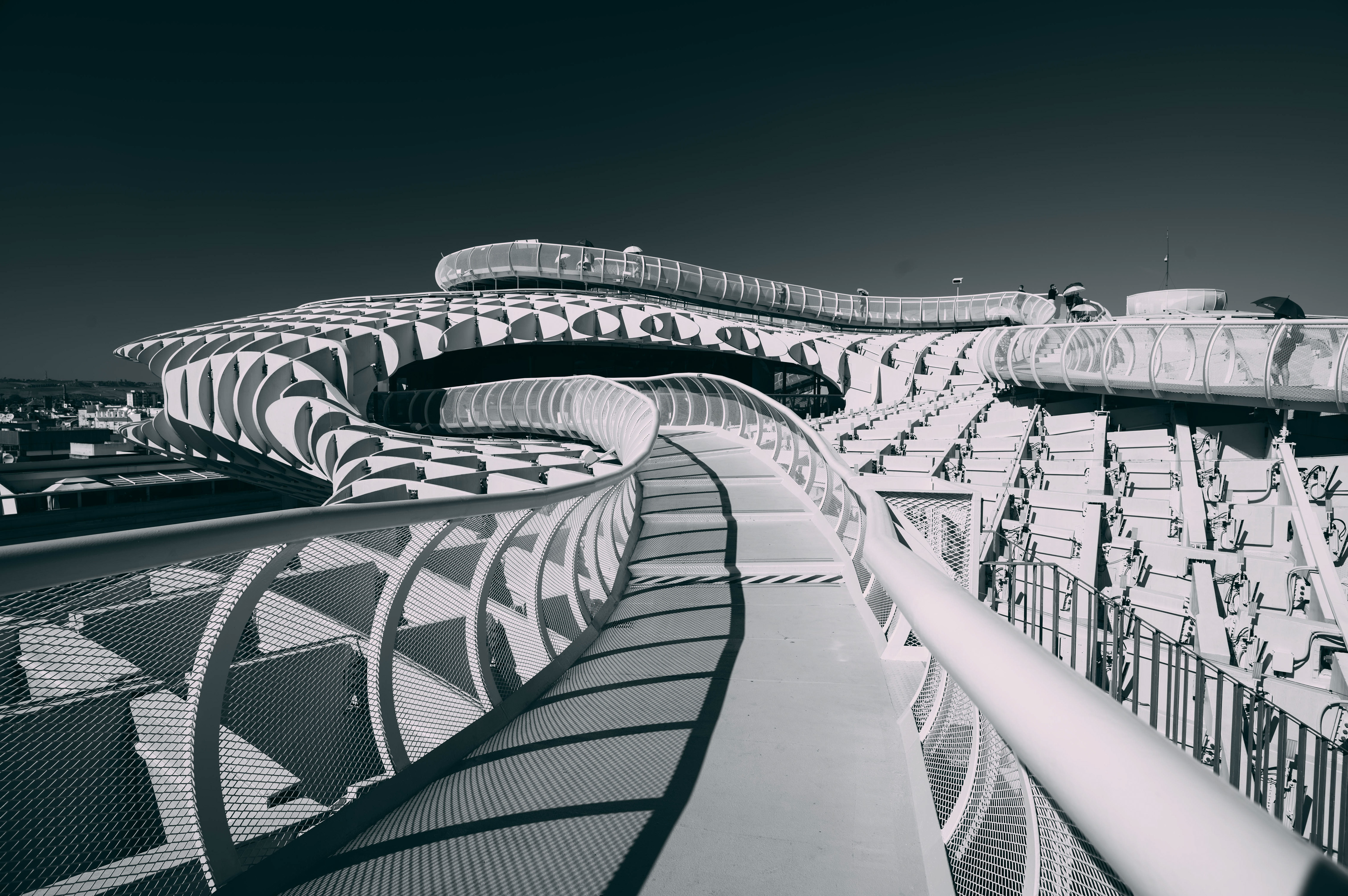 interconnected walkways and ramps