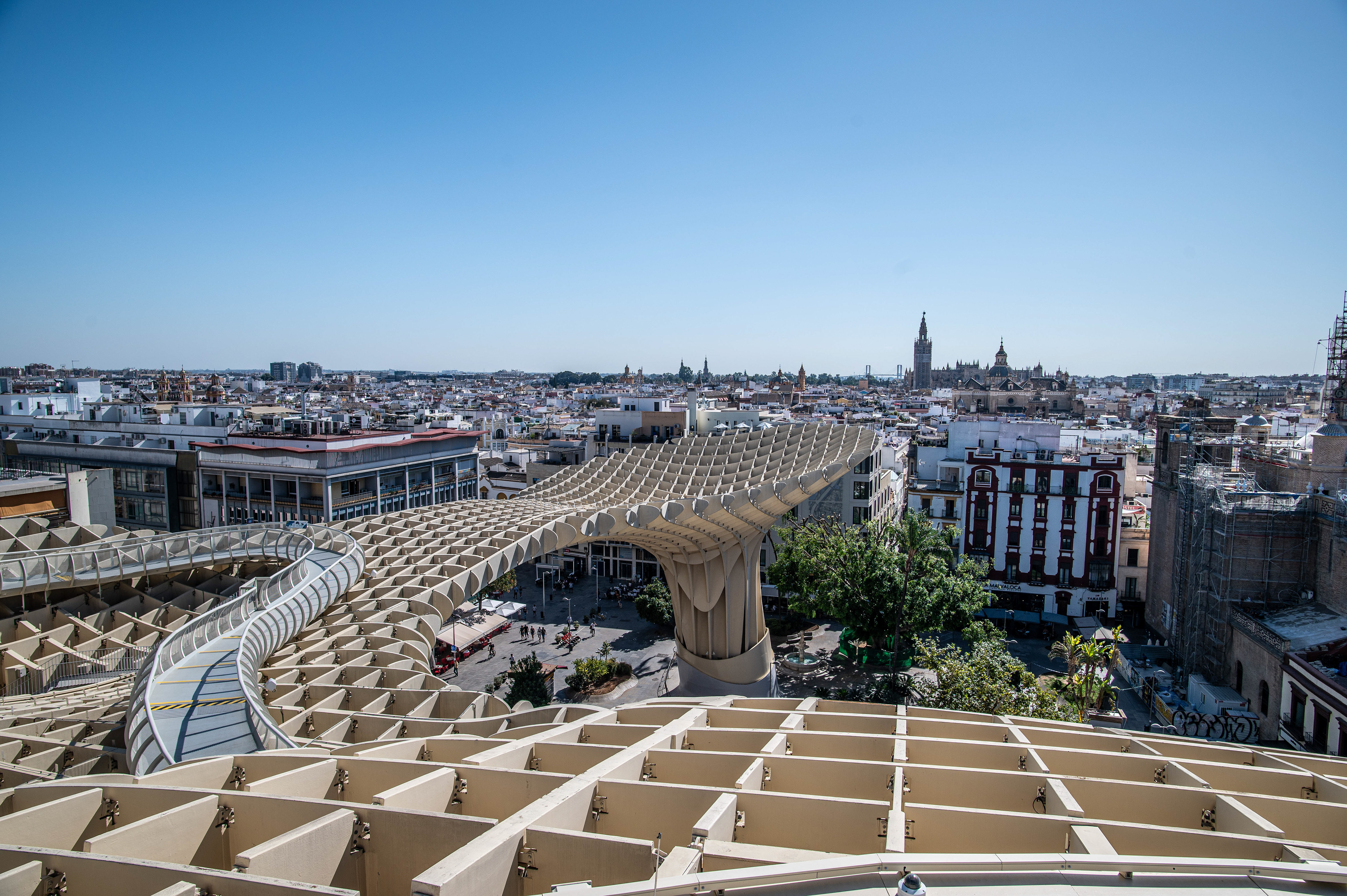 a panoramic view of Seville