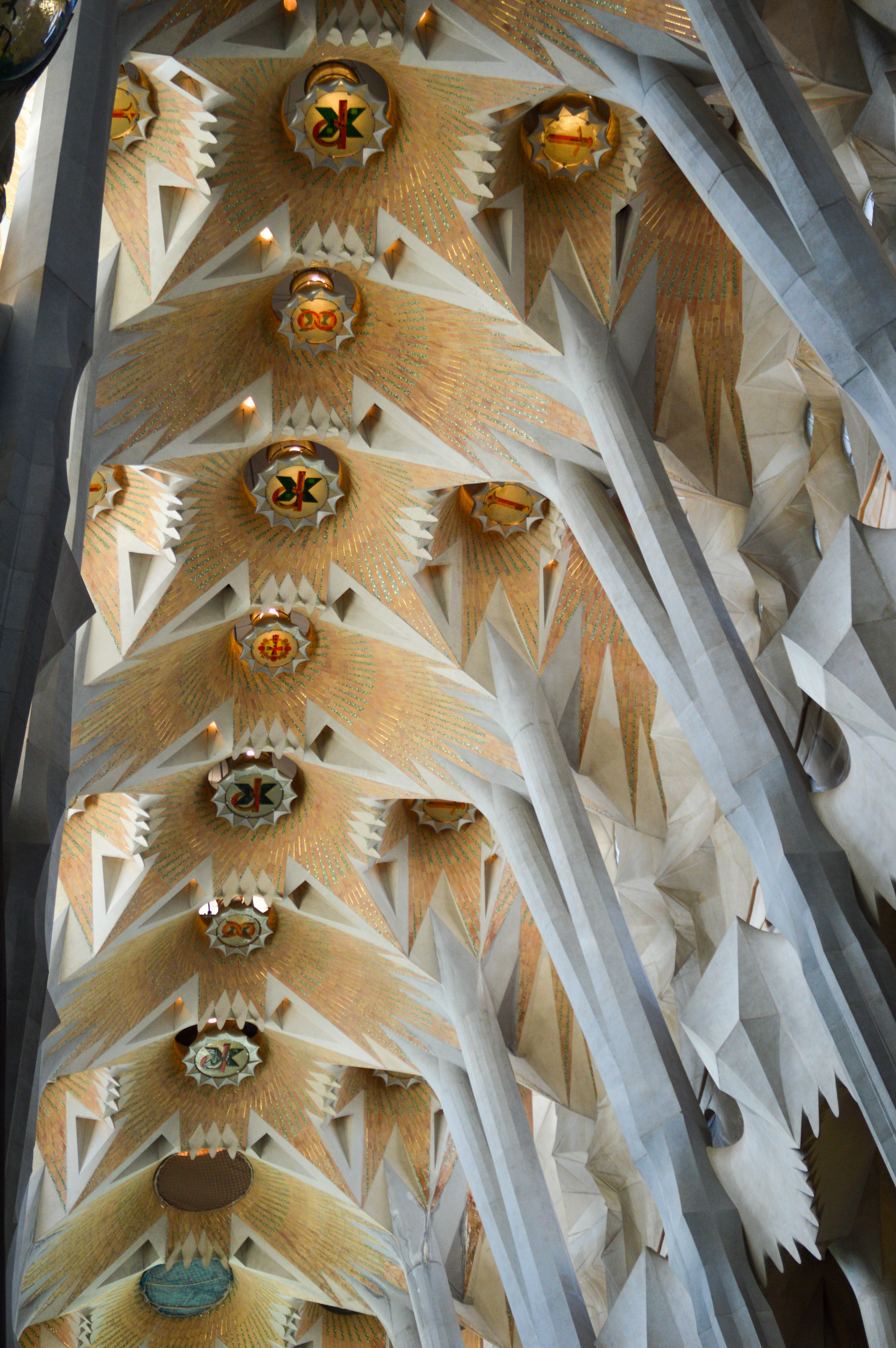 a high, vaulted ceiling